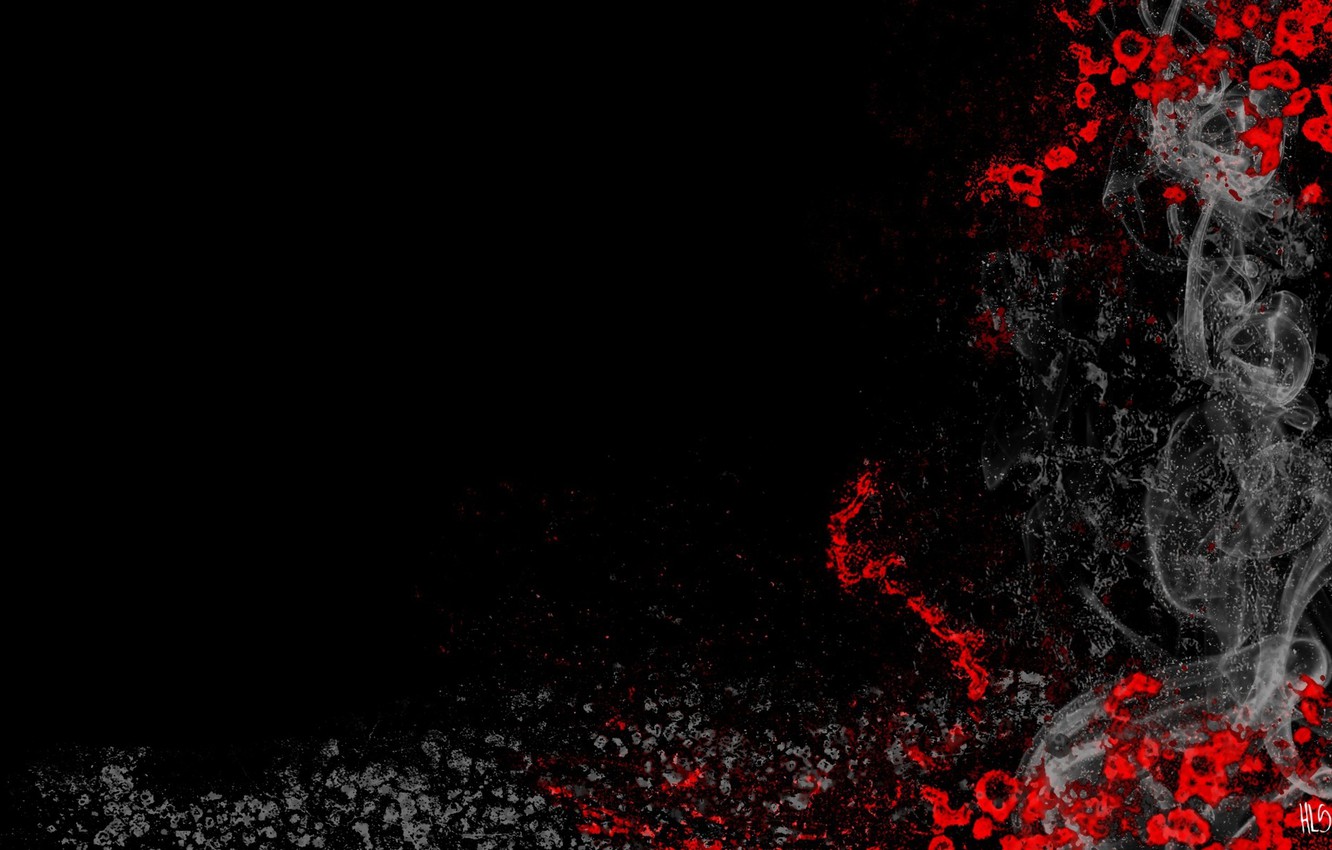Photo Wallpaper Red, Blood, Smoke - Murder Abstract - HD Wallpaper 