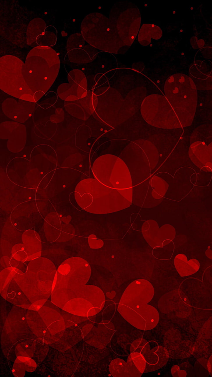 Valentines Day Pretty Hearts, Red Heart Wallpaper, - Valentines Wallpaper For Android - HD Wallpaper 