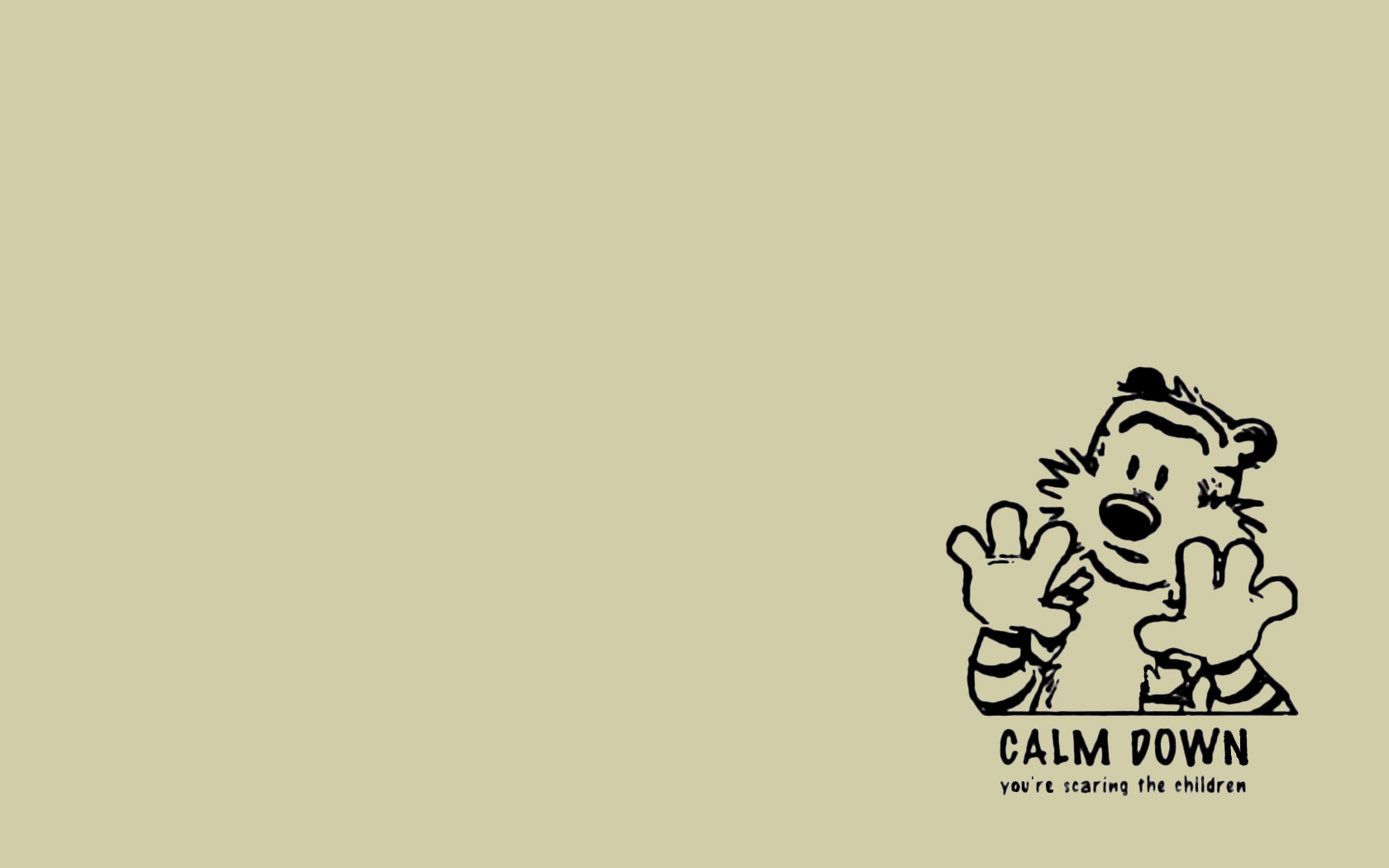 Calvin And Hobbes Calm Down - HD Wallpaper 