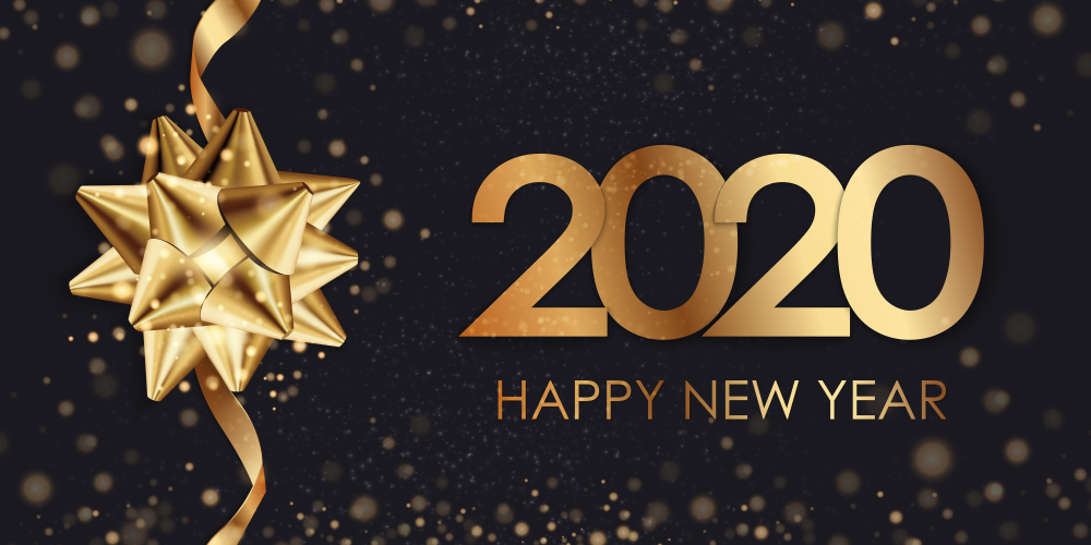 Happy New Year Wishes - Happy New Year 2020 Free Stock - HD Wallpaper 