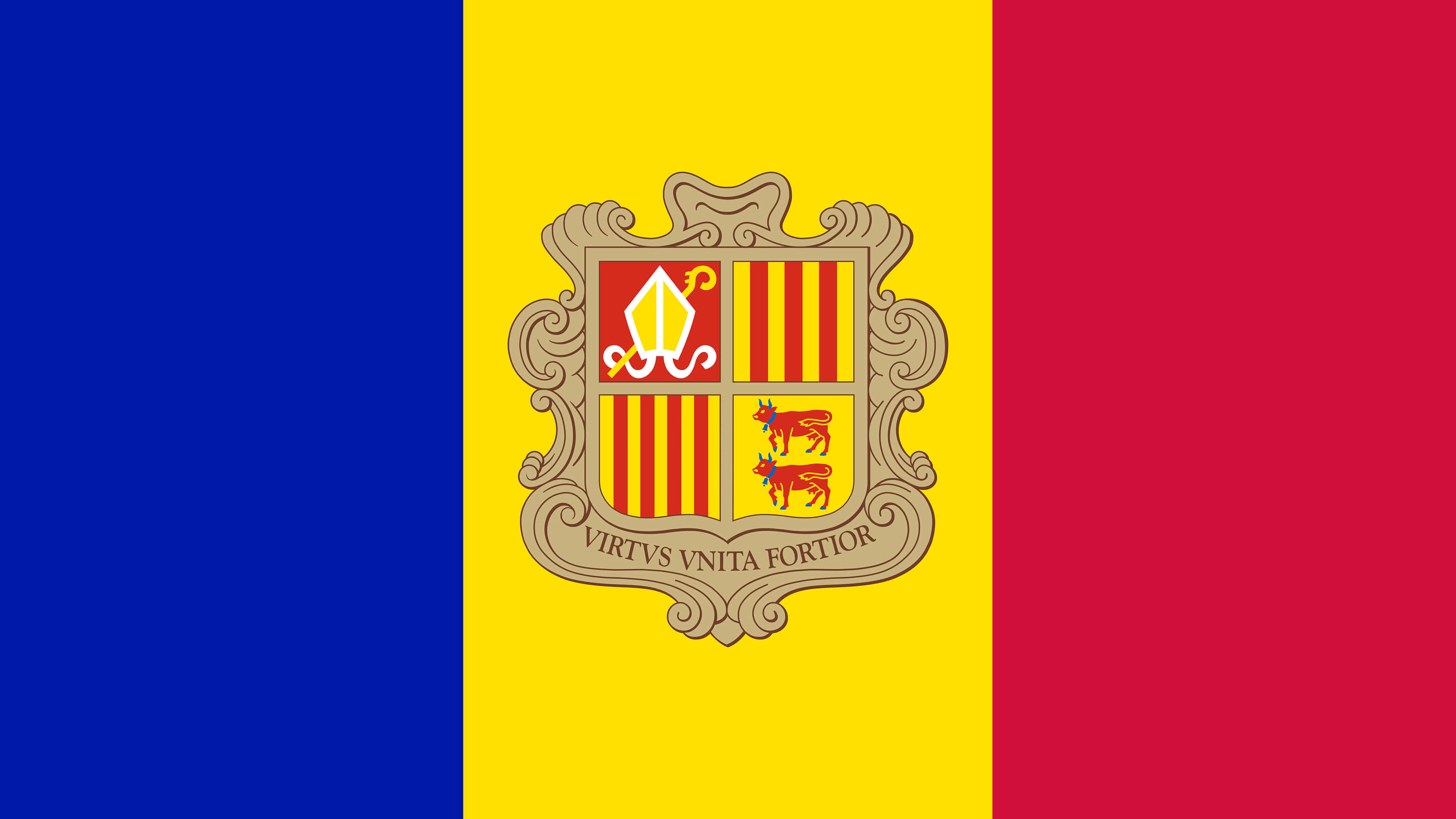 Andorra Flag Uhd 4k Wallpaper - HD Wallpaper 