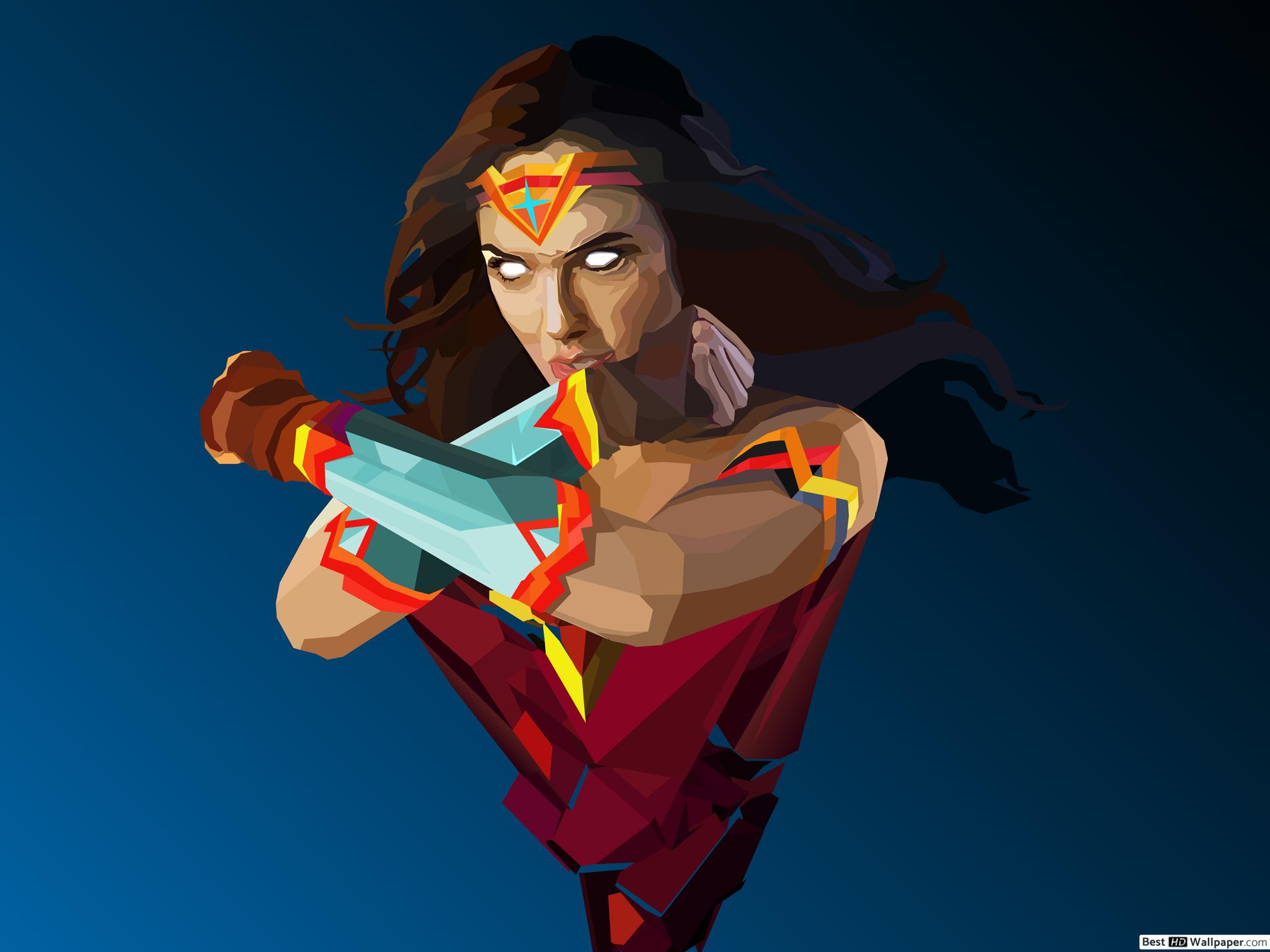 Wonder Woman Digital Art - HD Wallpaper 