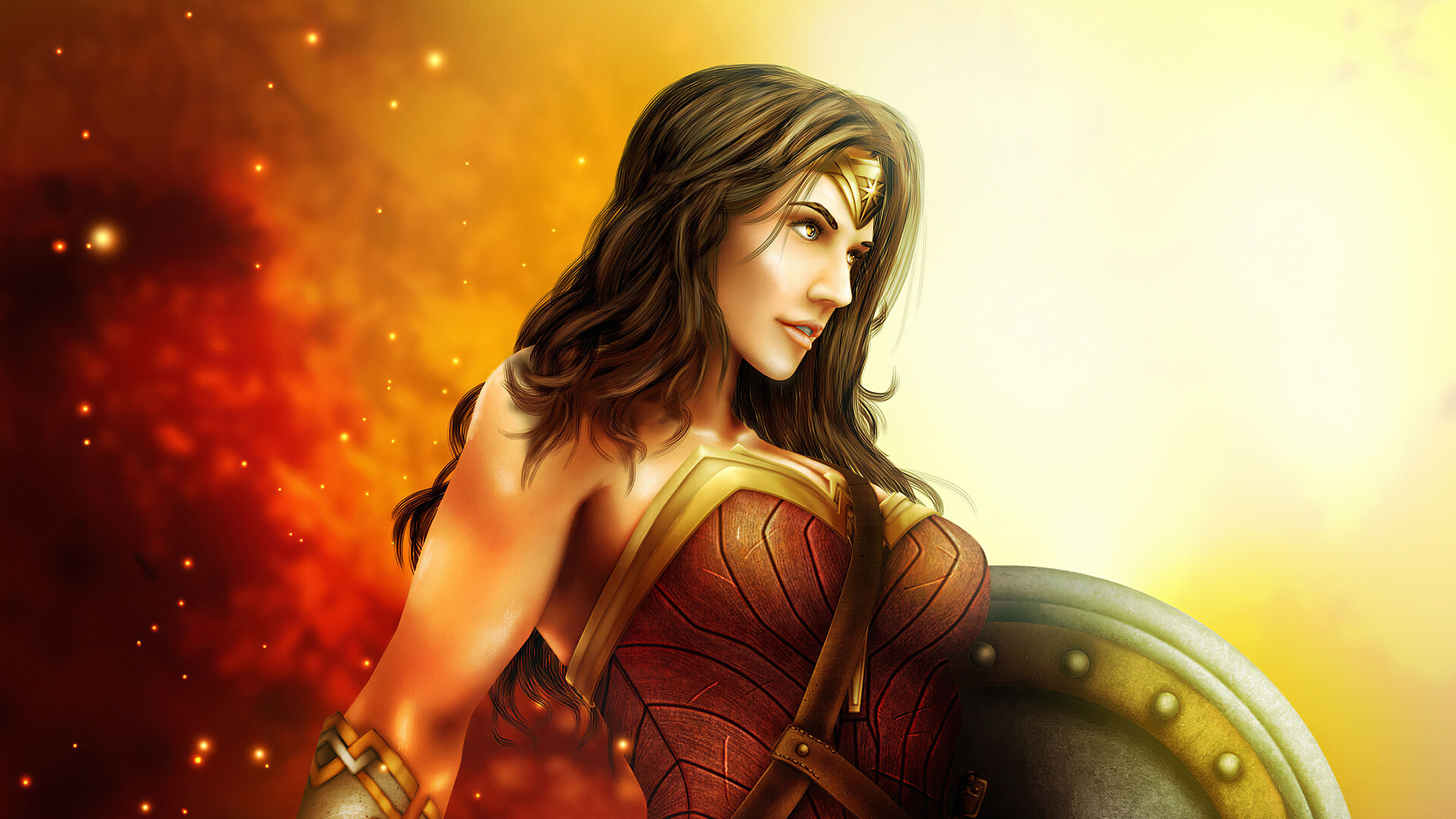 Wonder Woman Artwork - HD Wallpaper 