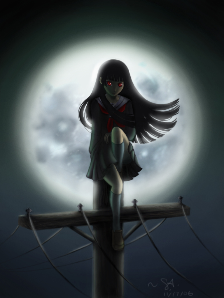 Dark Anime Girl Characters - 768x1024 Wallpaper 