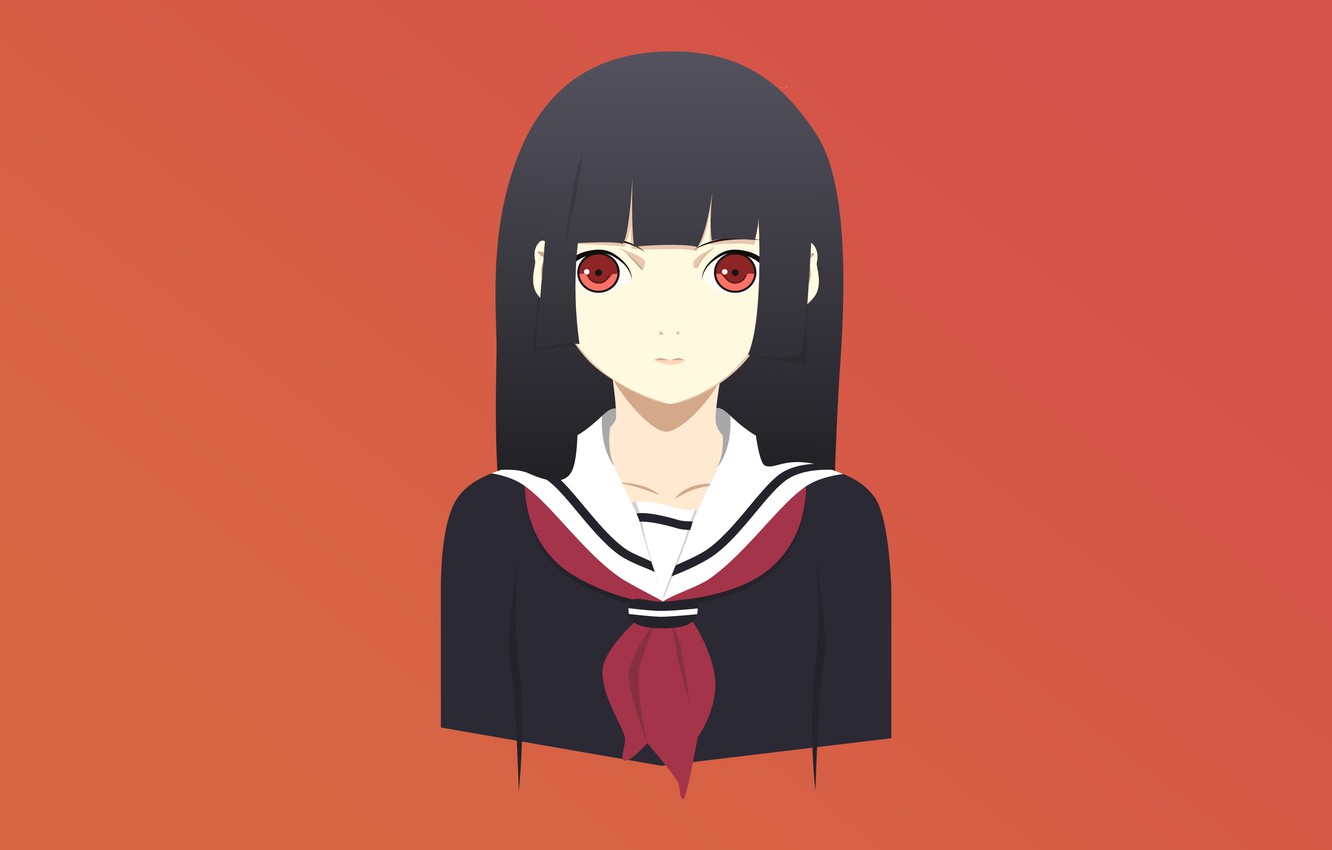Photo Wallpaper Girl, Anime, Girl, Red Eyes, Anime, - Illustration - HD Wallpaper 