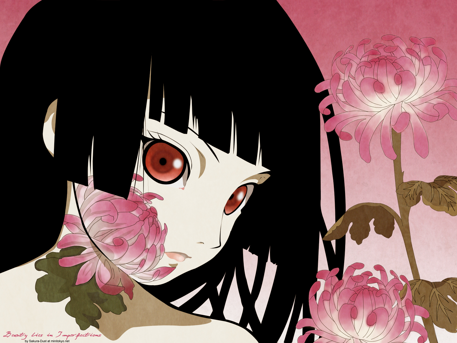 Jigoku Shoujo, Ai Enma Wallpaper 
	style Width - Hell Girl Two Mirrors - HD Wallpaper 