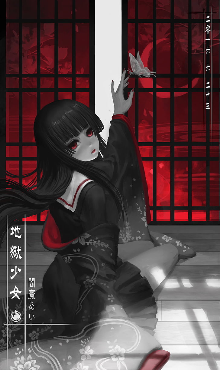 Jigoku Shoujo, Anime Girls, Enma Ai, Women, Adult, - HD Wallpaper 