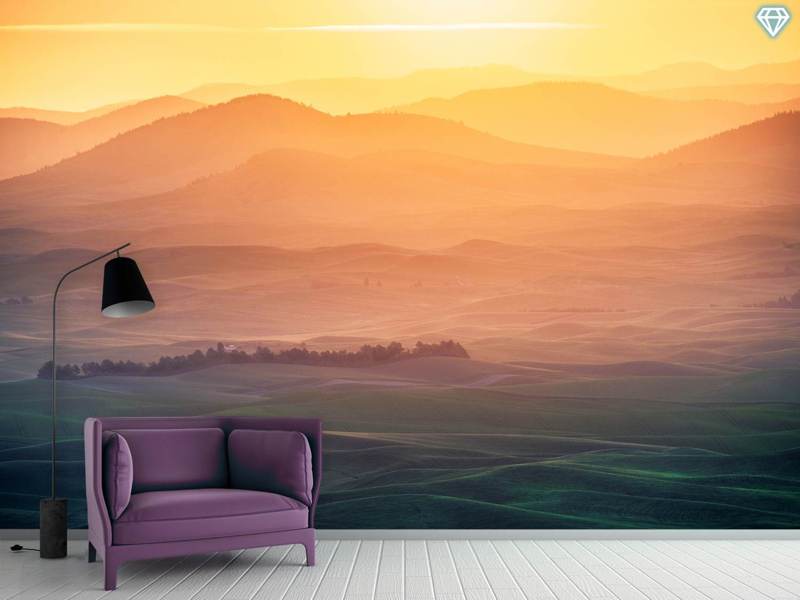Photo Wallpaper Dreamy Morning - Painting - HD Wallpaper 