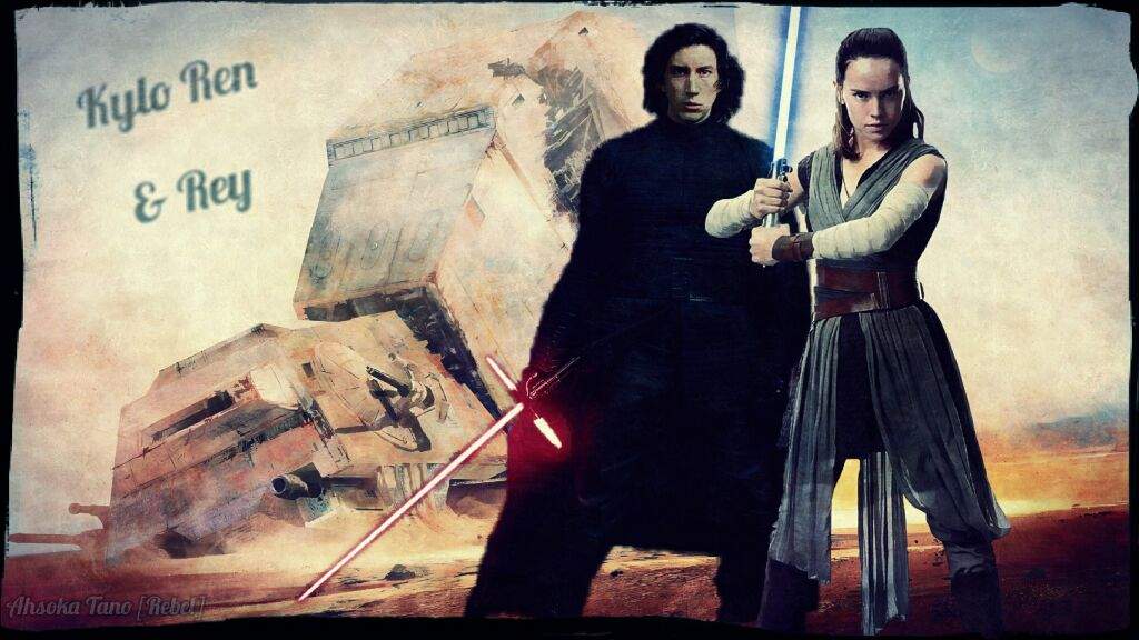 User Uploaded Image - Ren Kylo And Rey - HD Wallpaper 