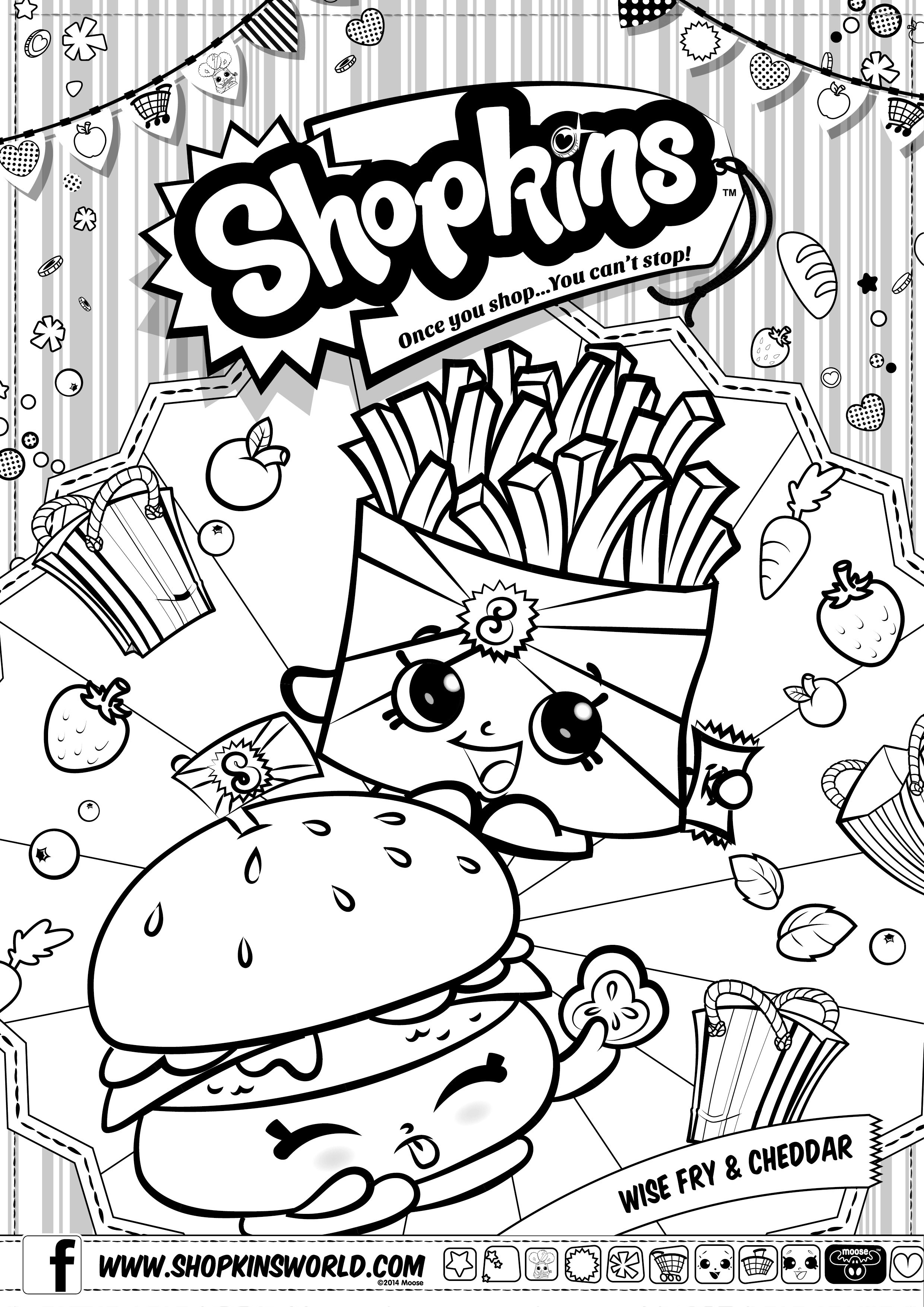 Shopkins Christmas Coloring At Getcolorings Free Pdf - Shopkins Hamburger Coloring Pages - HD Wallpaper 