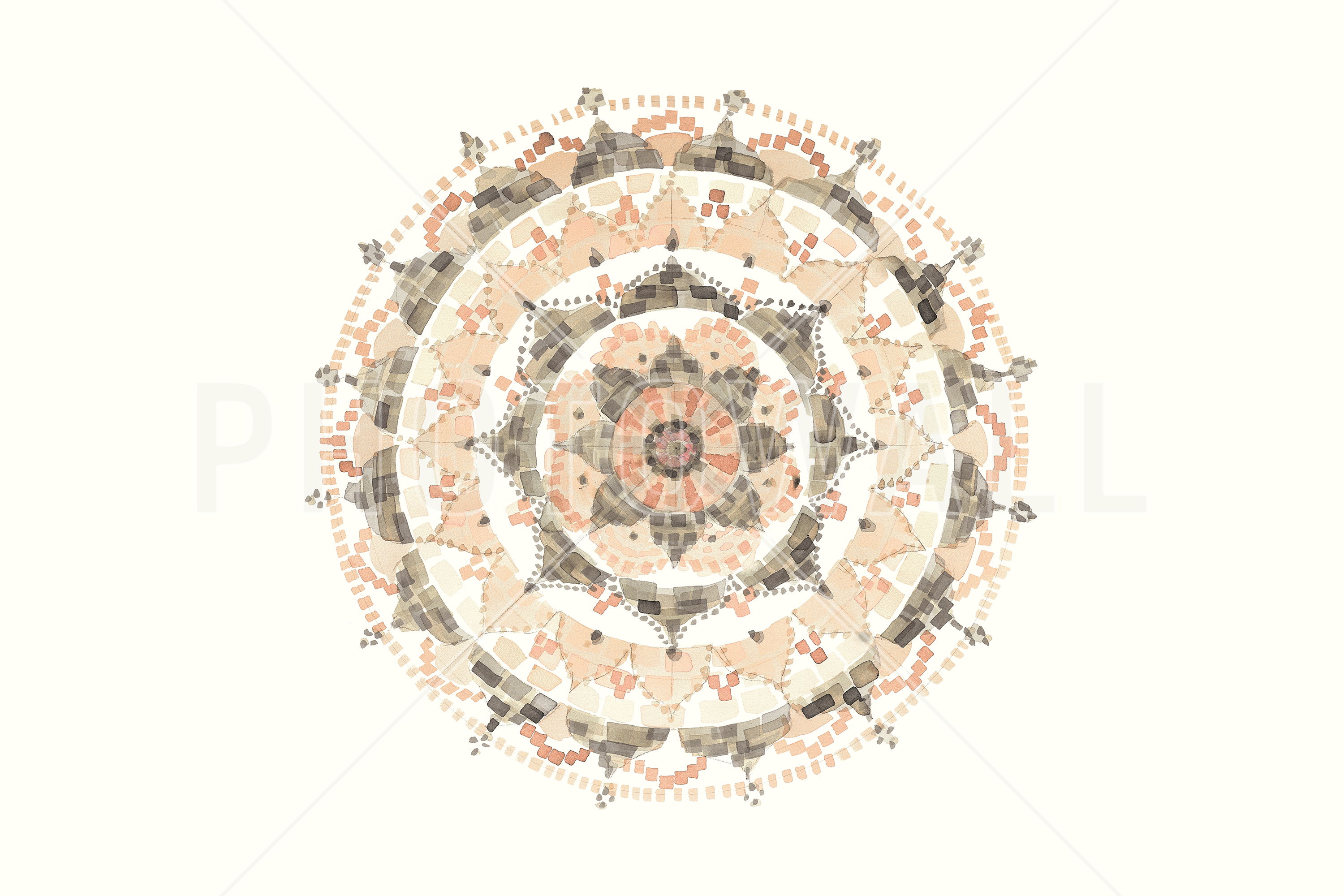 Blush Mandala - Wallpaper - Living Room - Circle - HD Wallpaper 