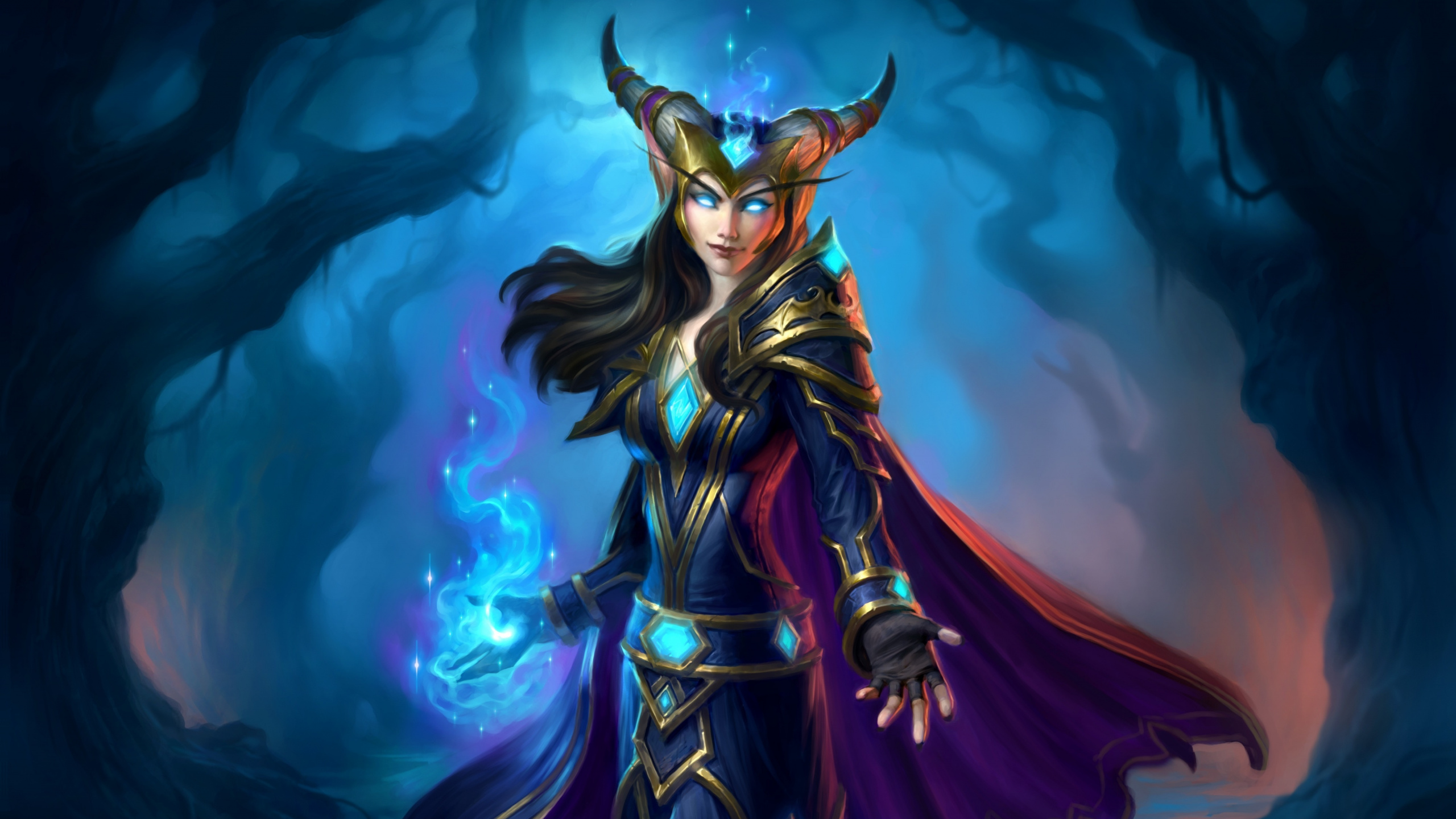 Beautiful, Magican, Warrior, Hearthstone - Countess Ashmore Art - HD Wallpaper 