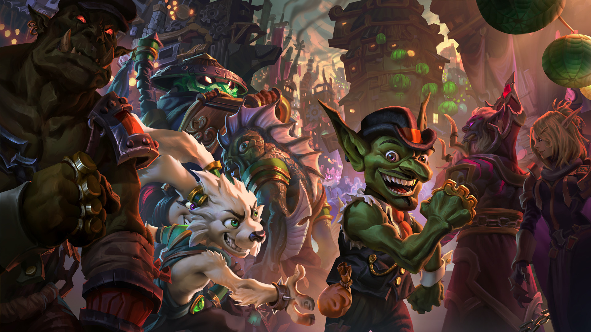 Heroes Of Warcraft, Artwork, Mean Streets Of Gadgetzan - Mean Streets Of Gadgetzan - HD Wallpaper 