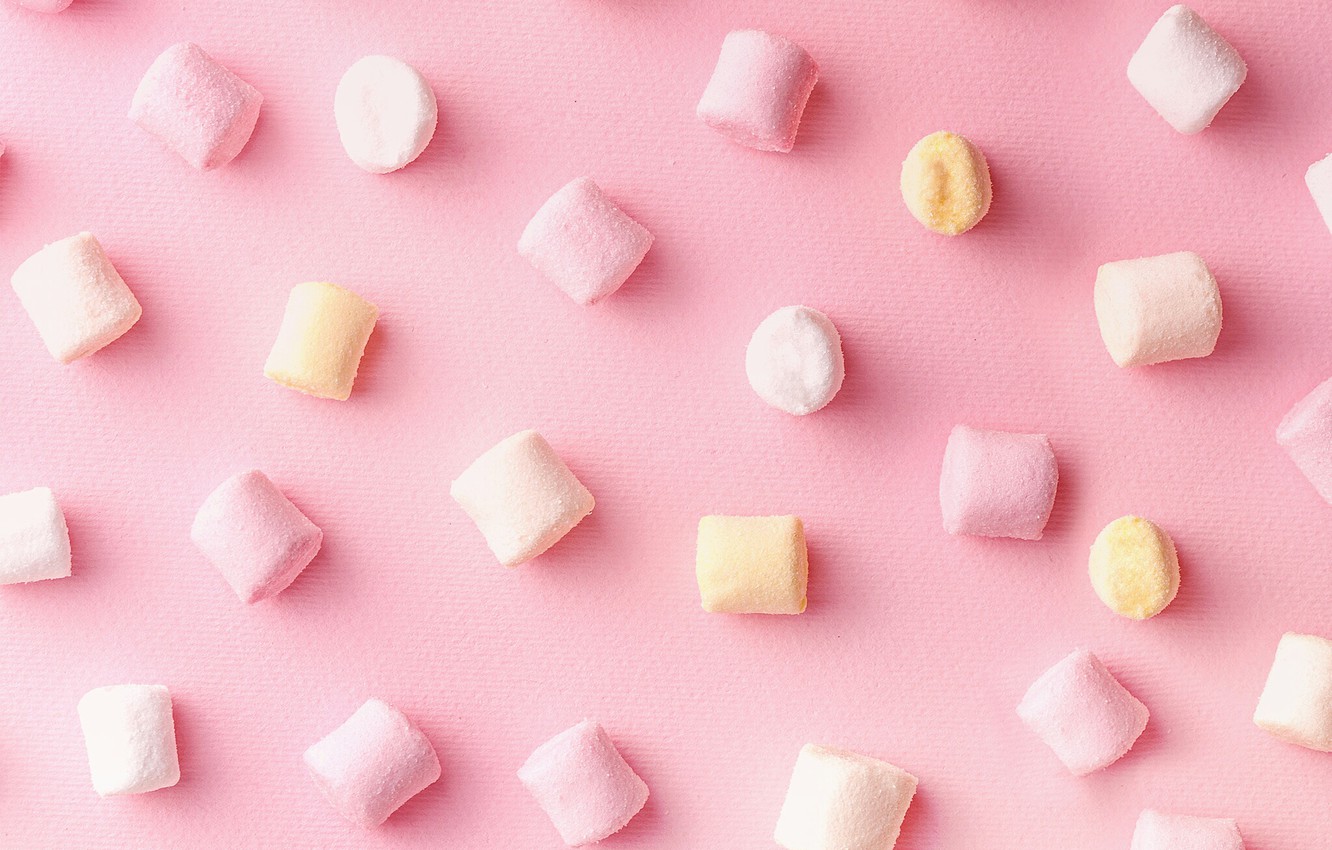Photo Wallpaper Background, Pink, Marshmallows - Розовый Фон Для Рабочего Стола - HD Wallpaper 