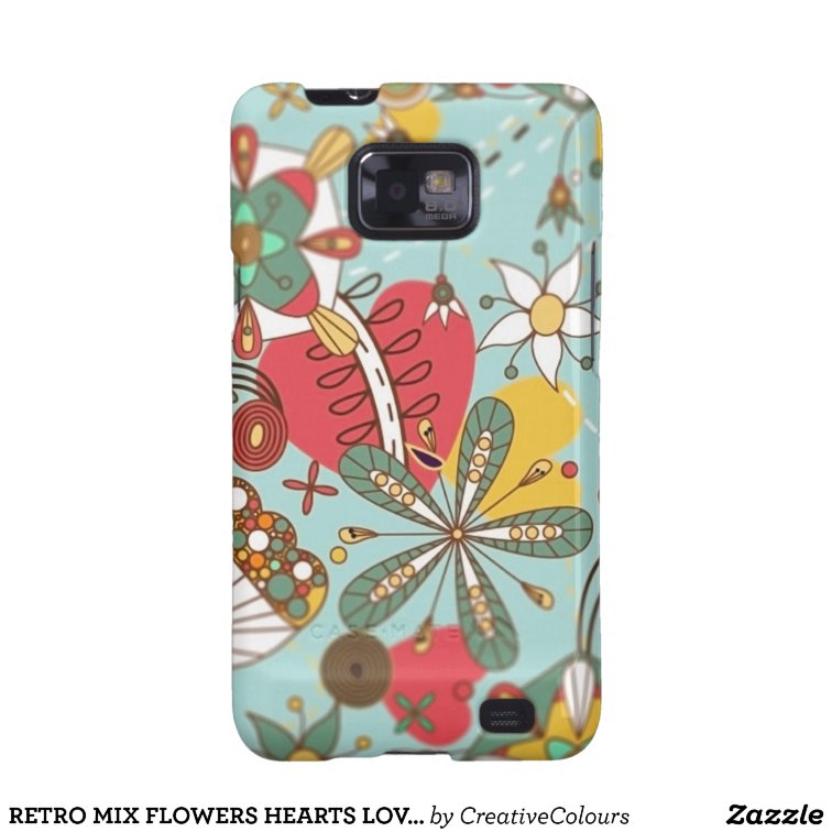 Retro Mix Flowers Hearts Love Hippie Wallpaper Tem - American Lobster - HD Wallpaper 