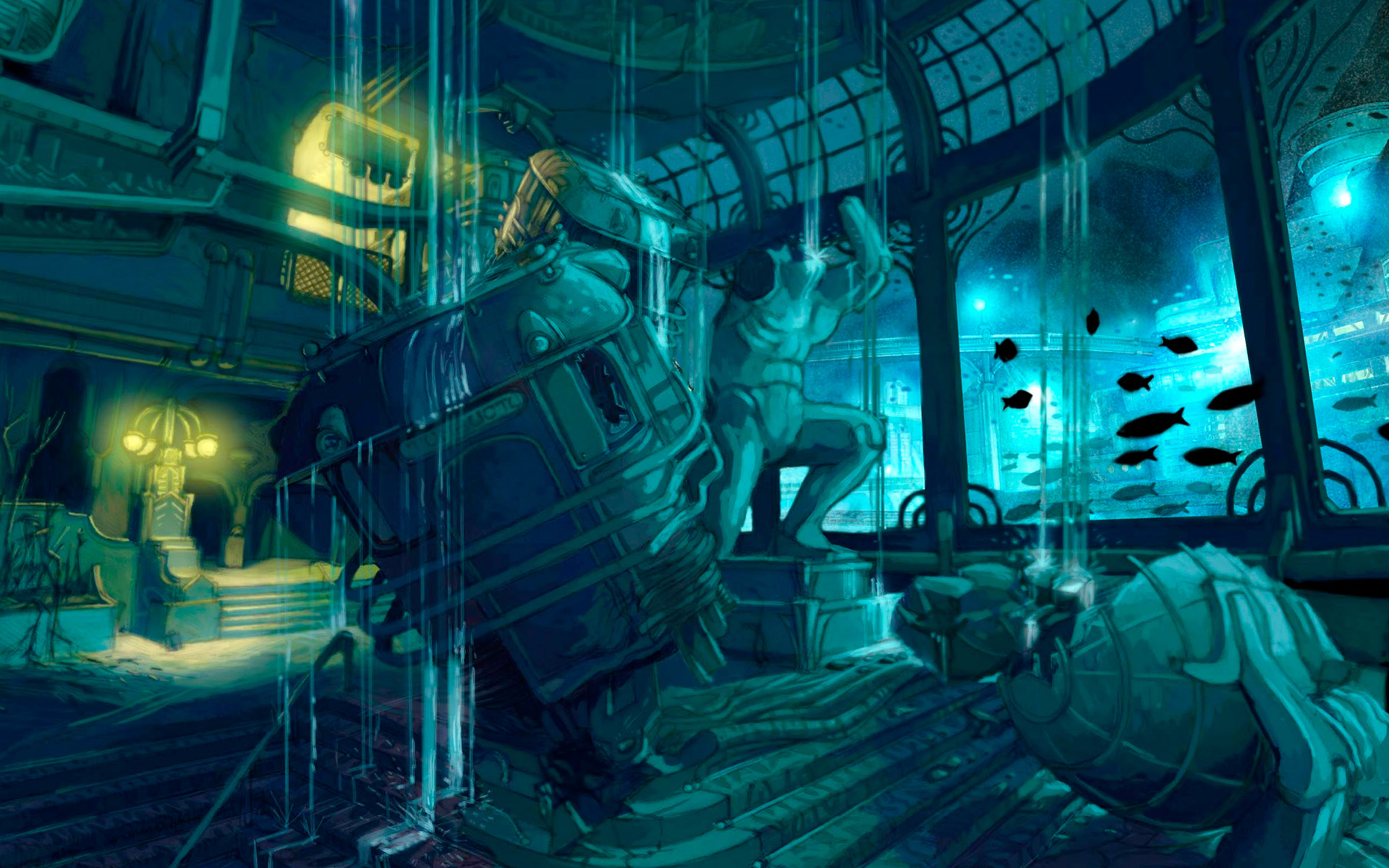 Bioshock Concept Art - HD Wallpaper 
