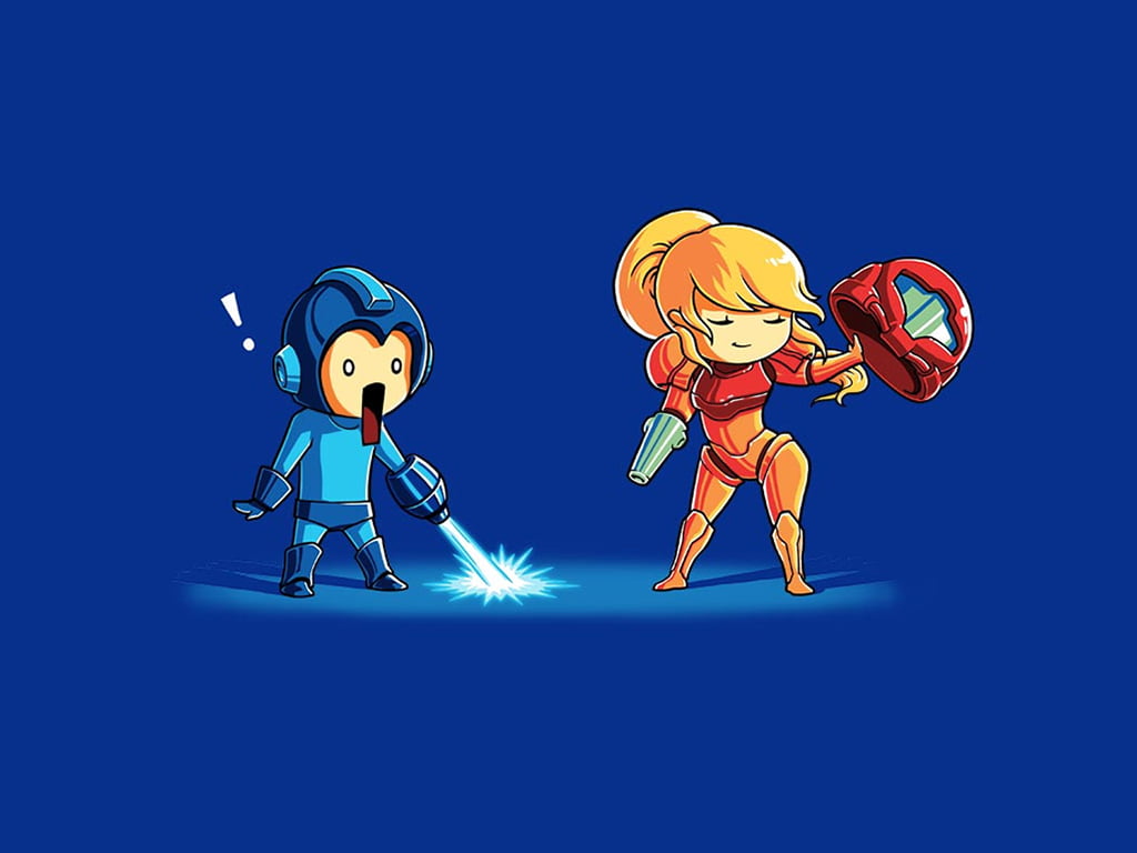 Mega Man Vs Super Metroid - HD Wallpaper 