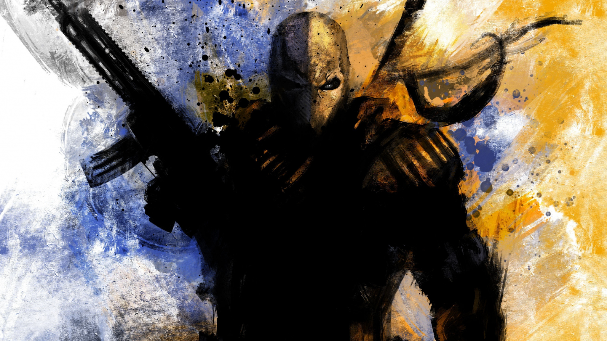Deathstroke, Villain, Dc Comics, Artwork, Wallpaper - Comic Wallpaper Deathstroke - HD Wallpaper 