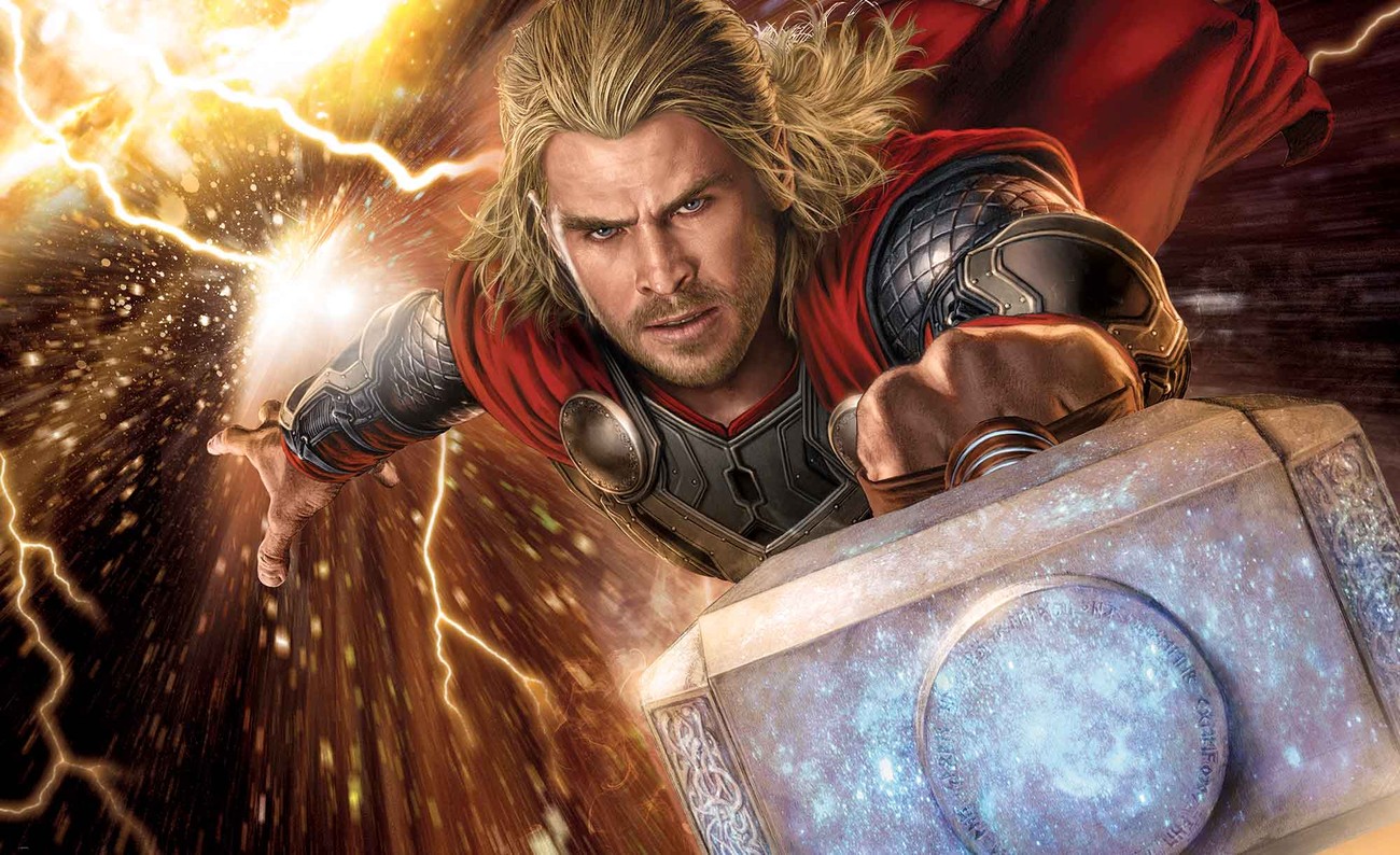Marvel Avengers Thor Wallpaper Mural - Tatuajes De Marvel Thor Pelicula 2 - HD Wallpaper 
