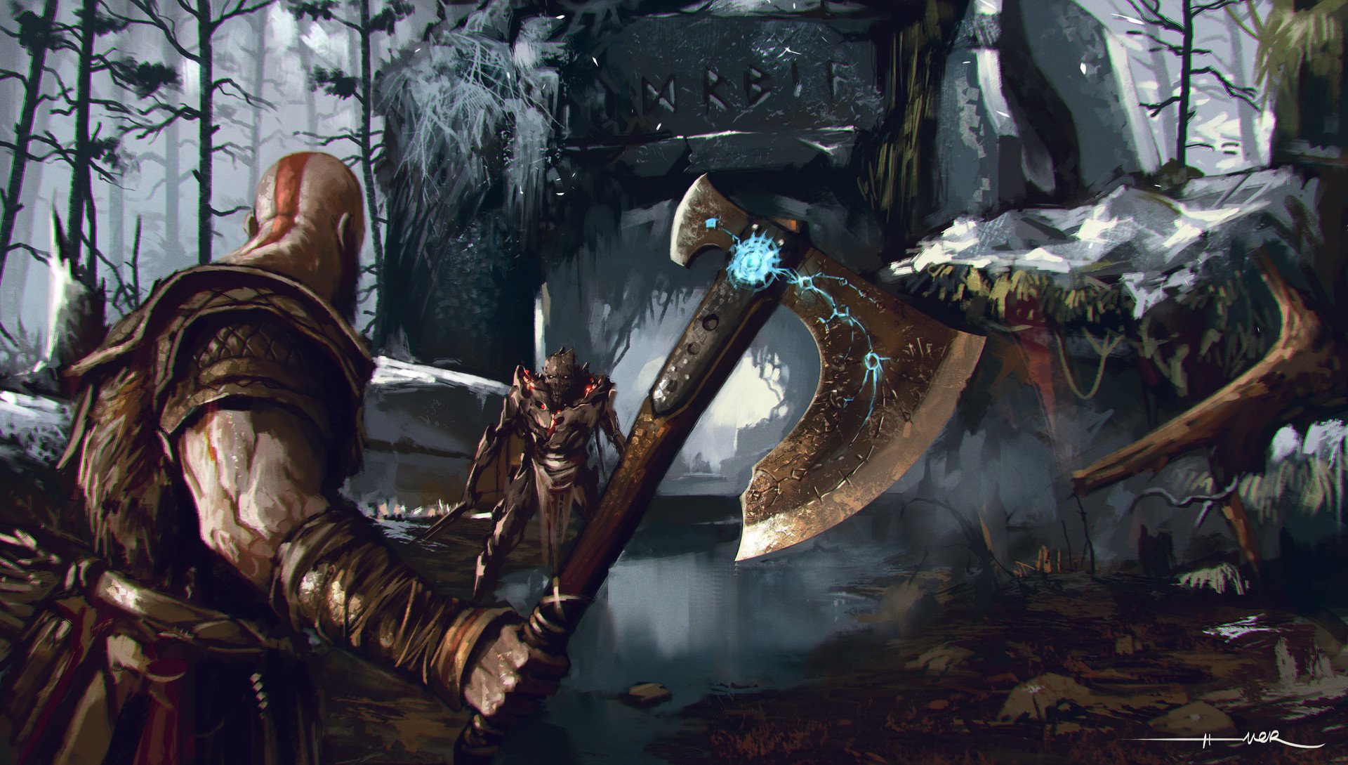 God Of War Ps4 Full Hd - HD Wallpaper 