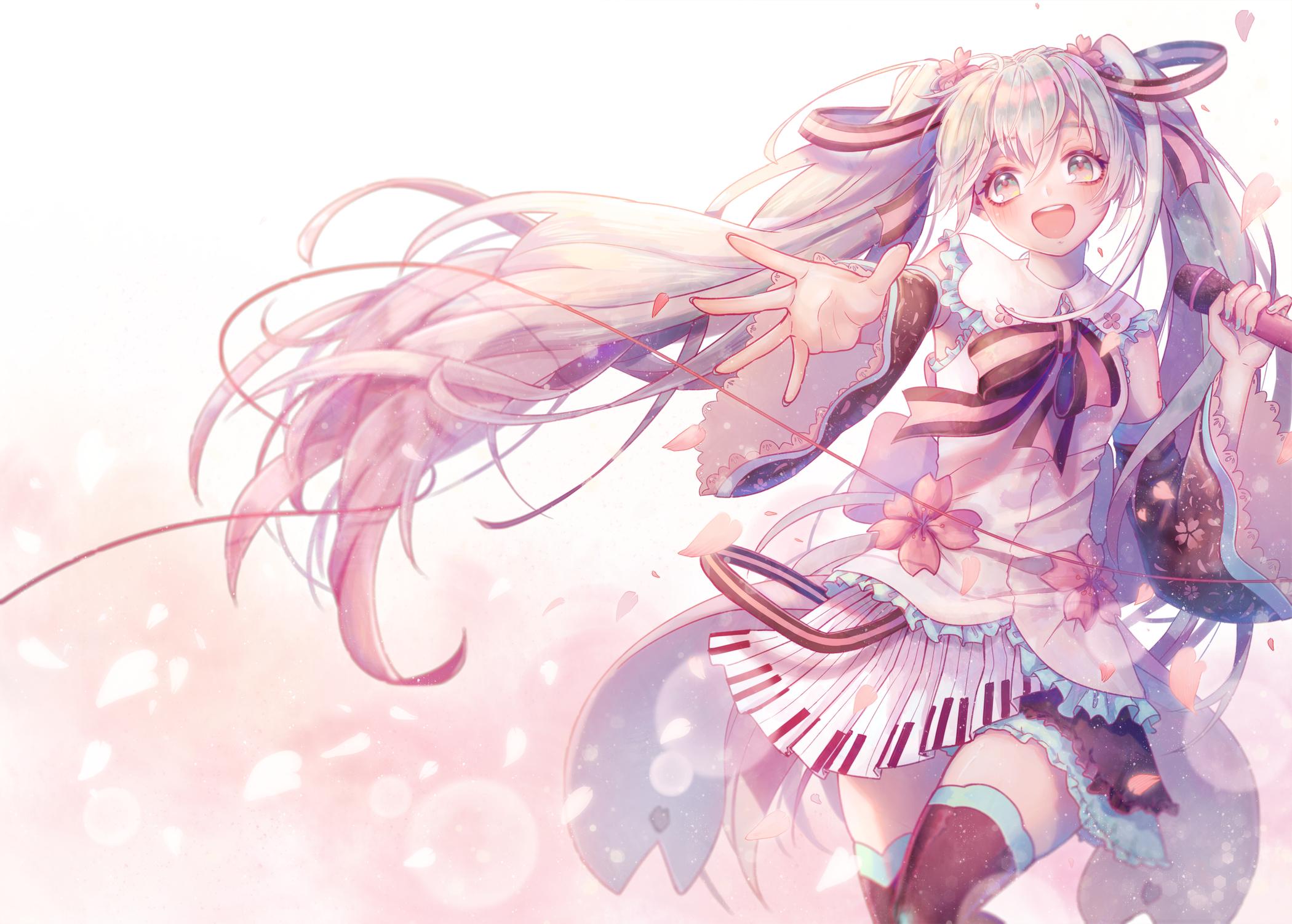 Sakura Miku Wallpaper - Sakura Miku Wallpaper Hd - HD Wallpaper 