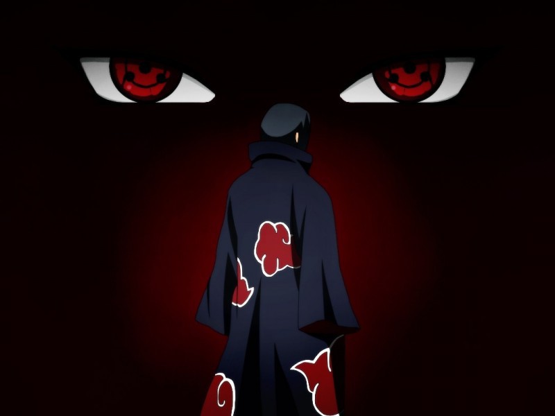 Naruto Shippuden Akatsuki Uchiha Itachi Sharingan Anime - Logo Akatsuki Wallpaper Android - HD Wallpaper 