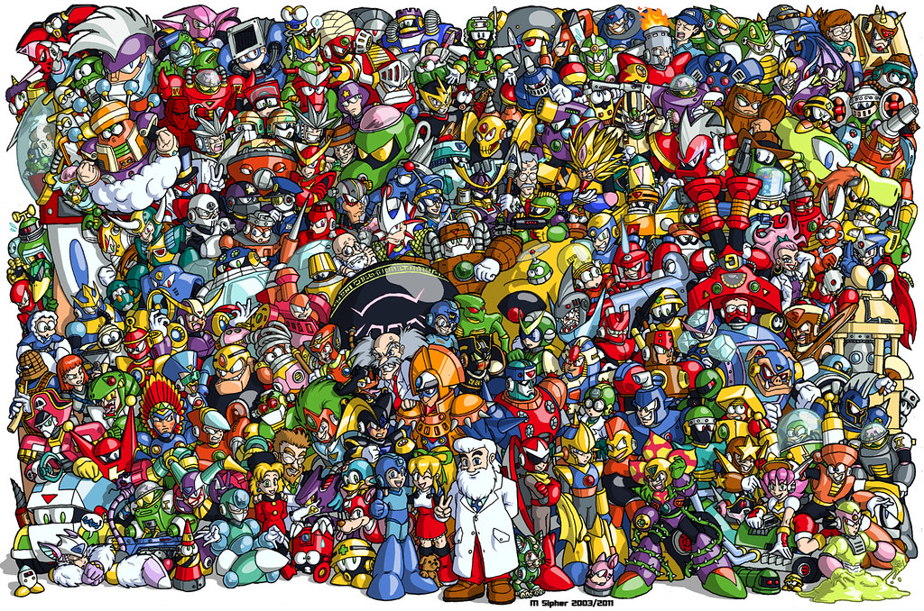 Classic Mega Man Characters - HD Wallpaper 