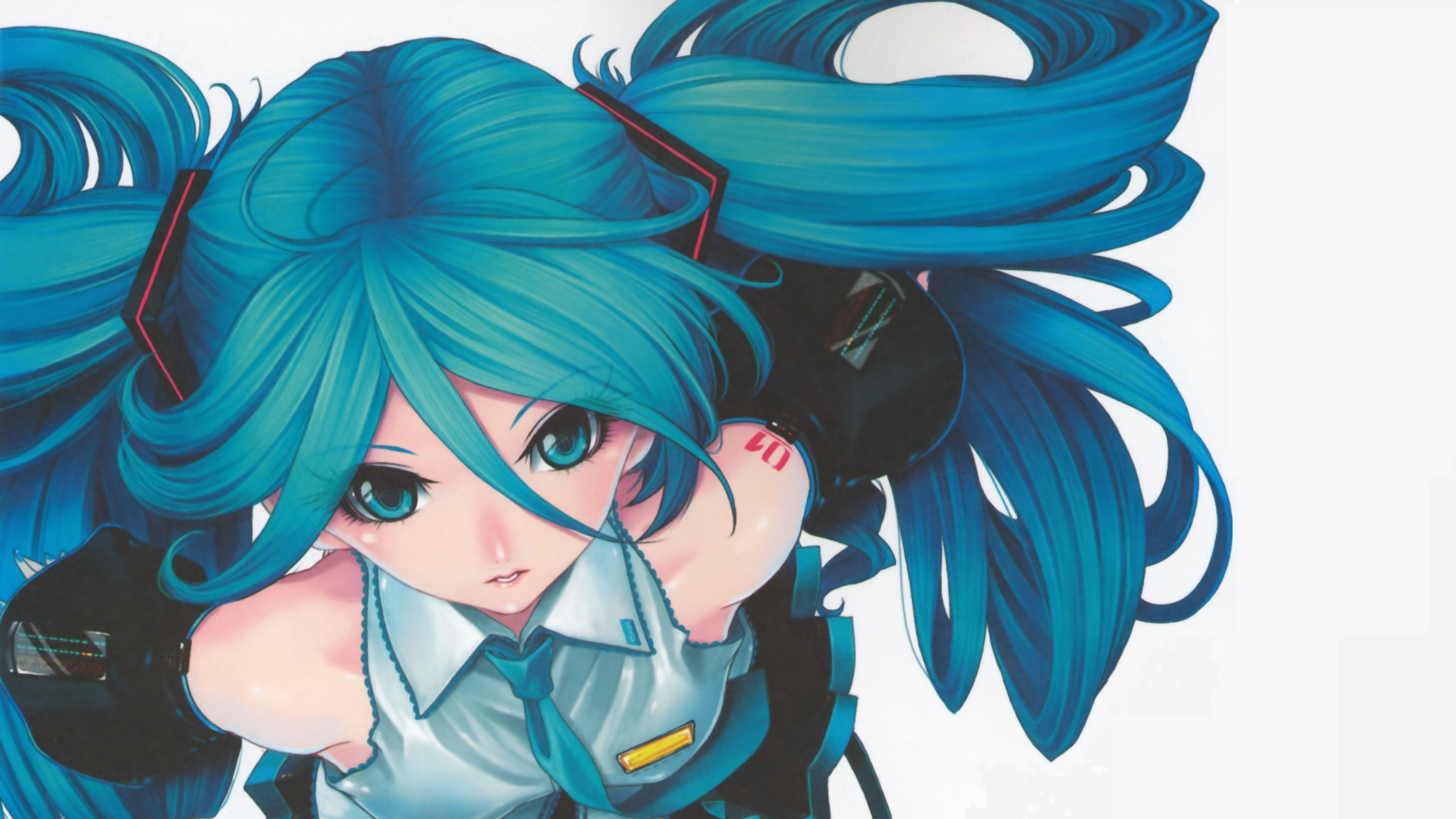 Wallpaper Vocaloid, Miku Hatsune, Girl, Hair - Hatsune Miku Wallpaper 4k - HD Wallpaper 