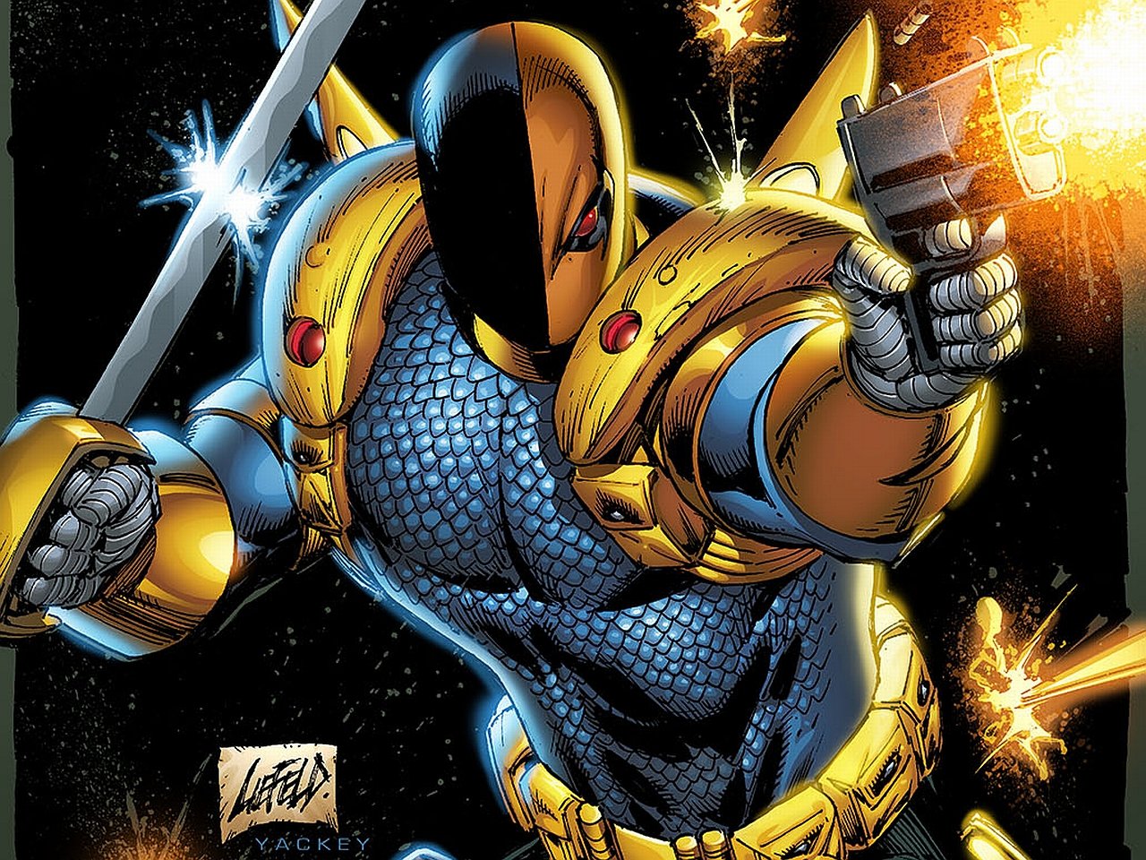 Download Hd Deathstroke Desktop Wallpaper Id - Deathstroke Comic Book - HD Wallpaper 