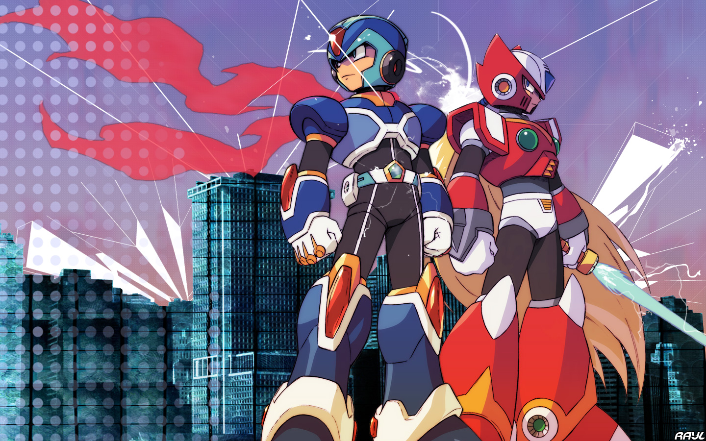 Capcom, Megaman, Roll Caskett, Megaman Wallpaper 
	style - Mega Man X Command Mission All Ninetails - HD Wallpaper 