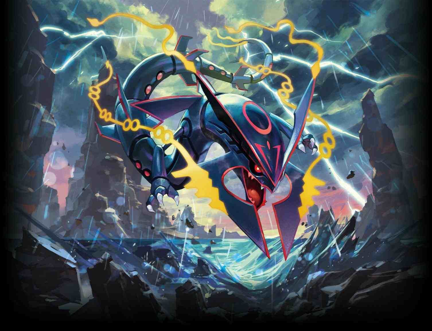 Shiny Mega Rayquaza - HD Wallpaper 