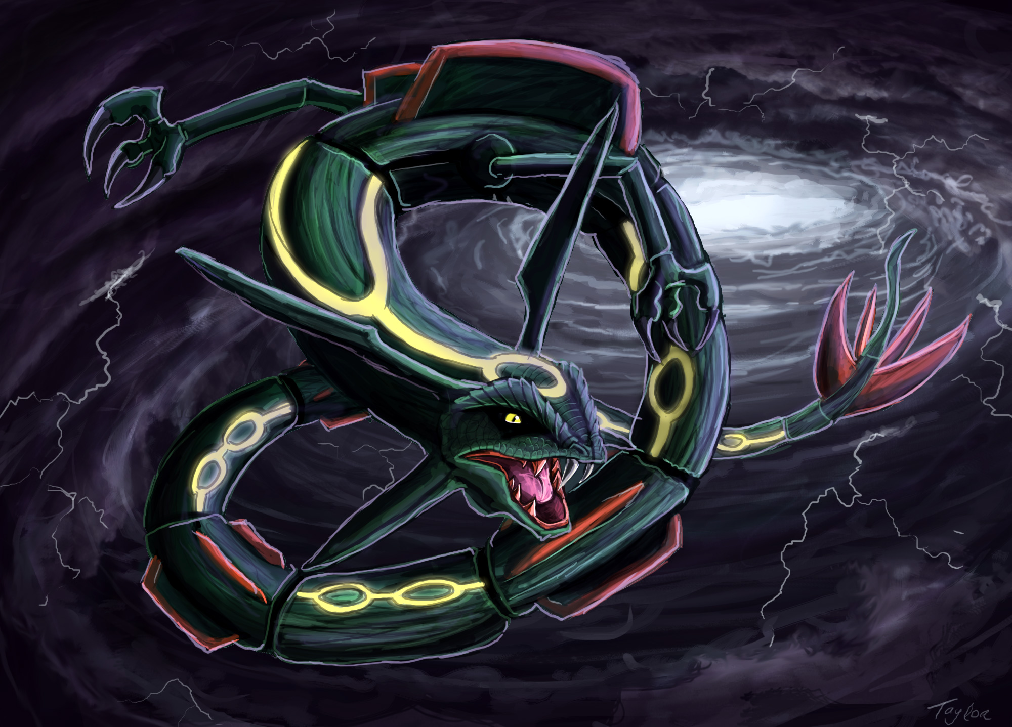 Wallpaper - Shiny Rayquaza Wallpaper Hd - HD Wallpaper 
