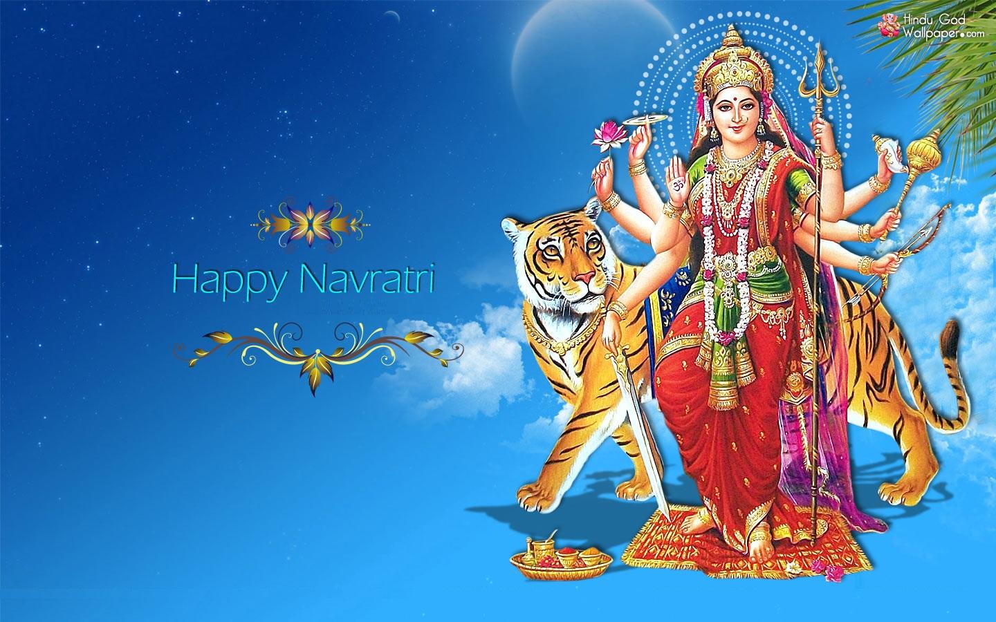 Bhakti Wallpaper Durga Ji - Navratri Maa Durga Hd - HD Wallpaper 