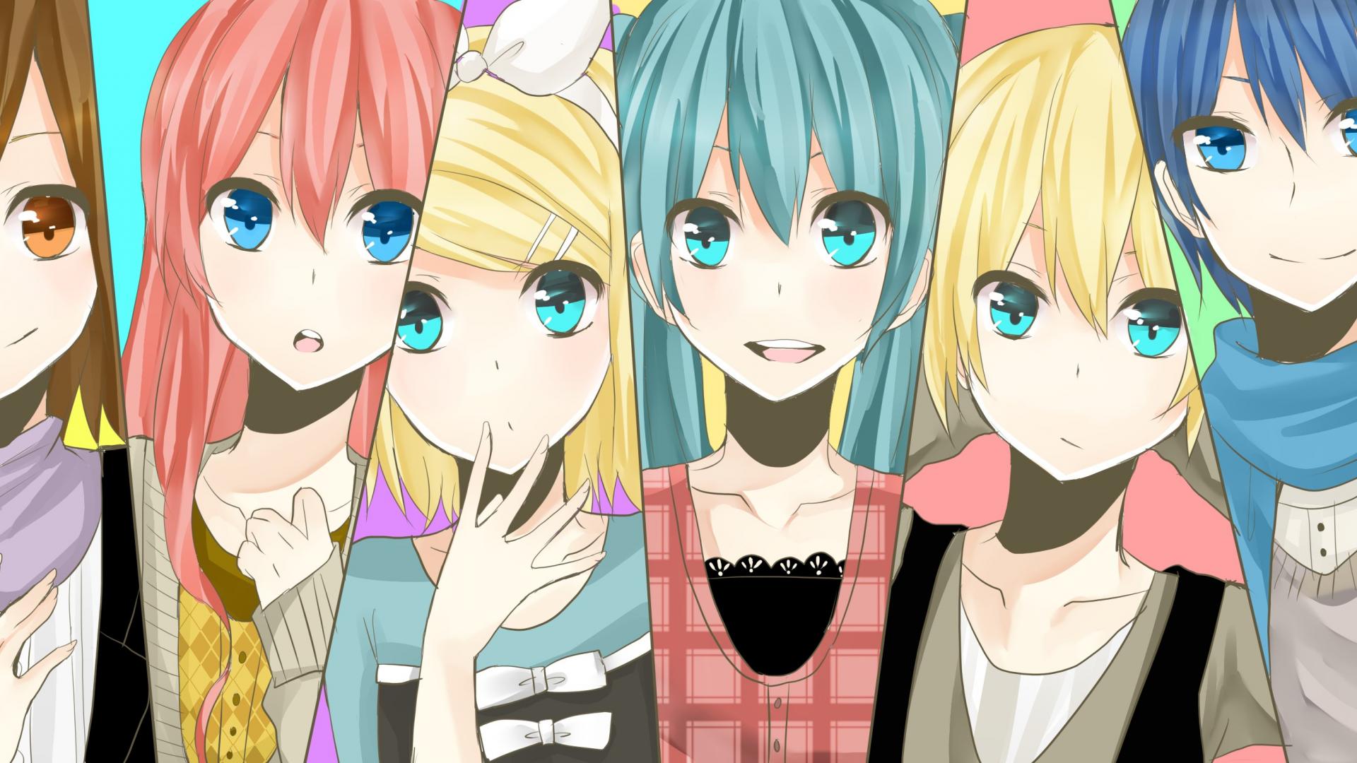 Vocaloid Miku Luka Rin Len Kaito Meiko 1920x1080 Wallpaper Teahub Io