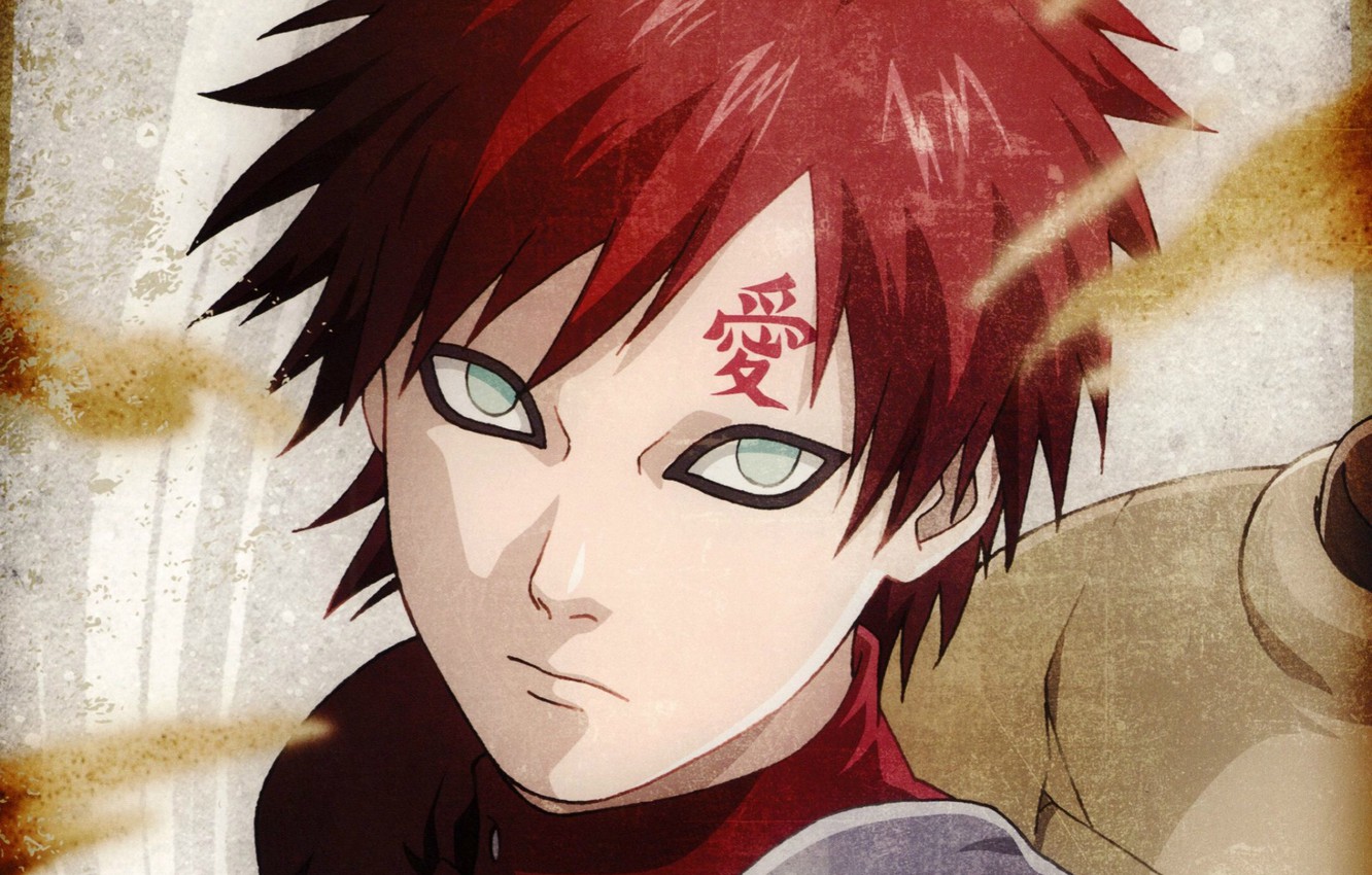 Photo Wallpaper Sand, Eyes, Look, Face, Tattoo, Ninja, - Gaara Naruto - HD Wallpaper 