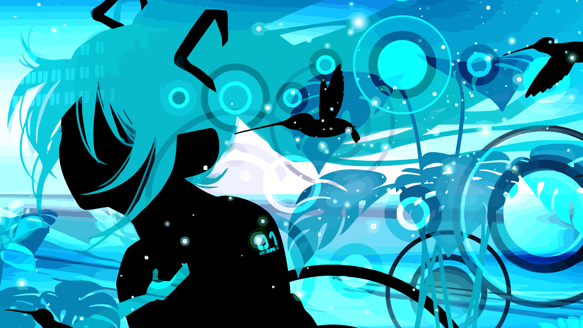 Hatsune Miku Background Gif - HD Wallpaper 