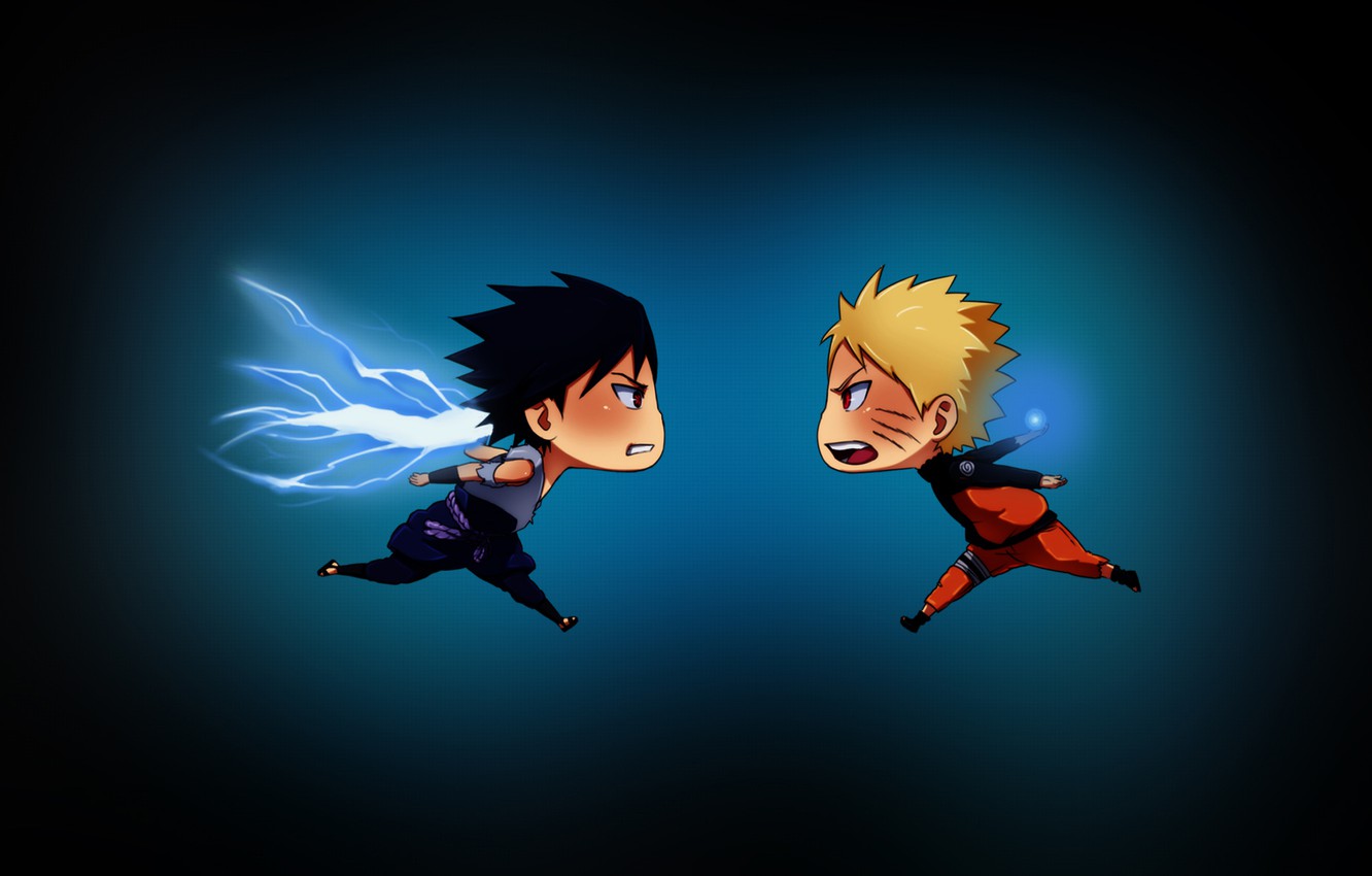 Photo Wallpaper Sadness, Red, The Wind, Element, Black, - Обои Наруто И Саске Битва - HD Wallpaper 