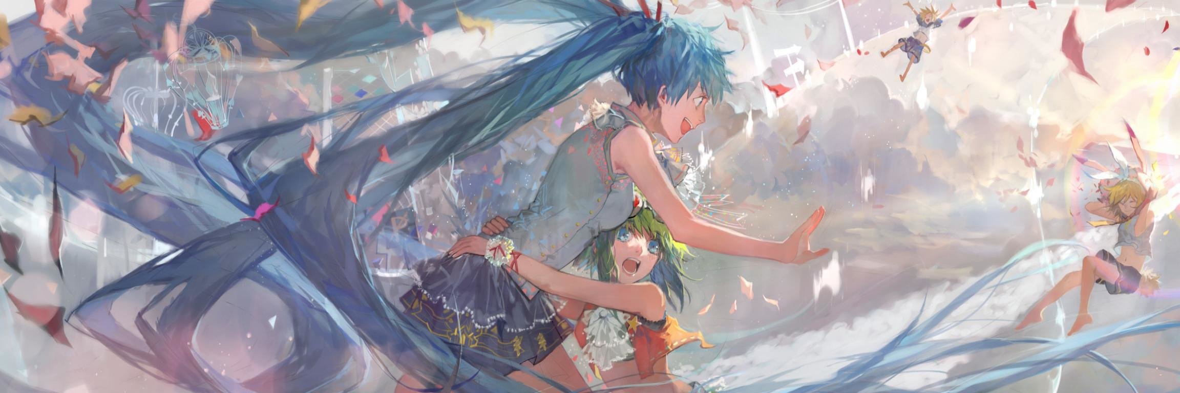 Awesome Vocaloid Free Wallpaper Id - Dual Monitor Wallpaper Miku - HD Wallpaper 