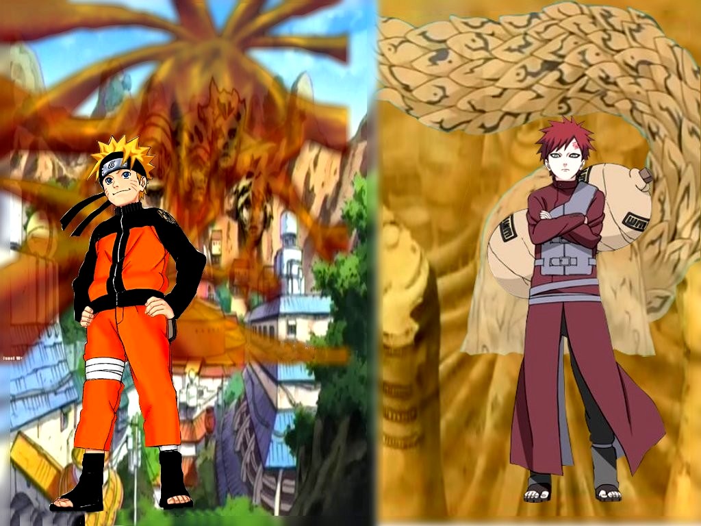 Naruto And Gaara Wallpaper Animebay - Naruto And Gaara - HD Wallpaper 