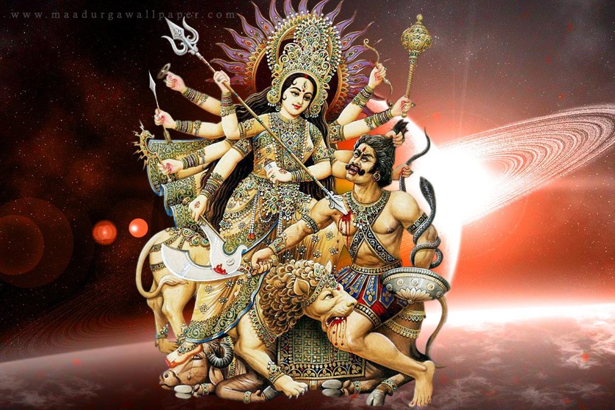 Bhakti Wallpaper Durga Ji - Durga Mata Image New - HD Wallpaper 