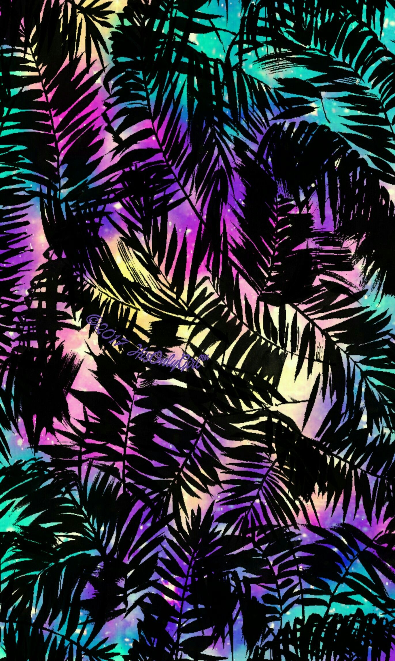 Tropical Galaxy Background - HD Wallpaper 