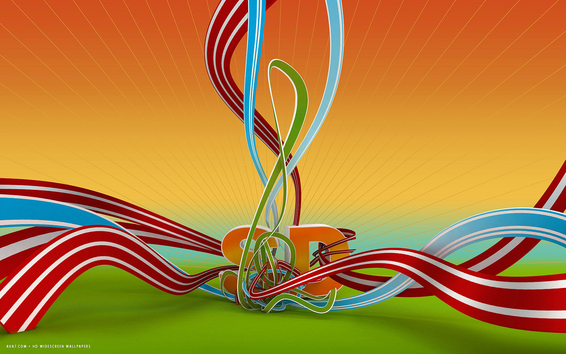 3d Sd Ribbons Abstract Wavy Lines Stripes Vector Multicolor - Graphic Design - HD Wallpaper 