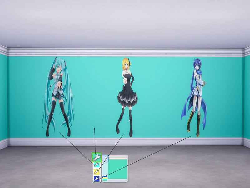 Sims 4 Wall Stickers Anime Mod - HD Wallpaper 