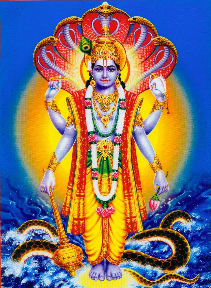 Mahavishnu Hindu God Wallpaper - Lord Narayana - HD Wallpaper 