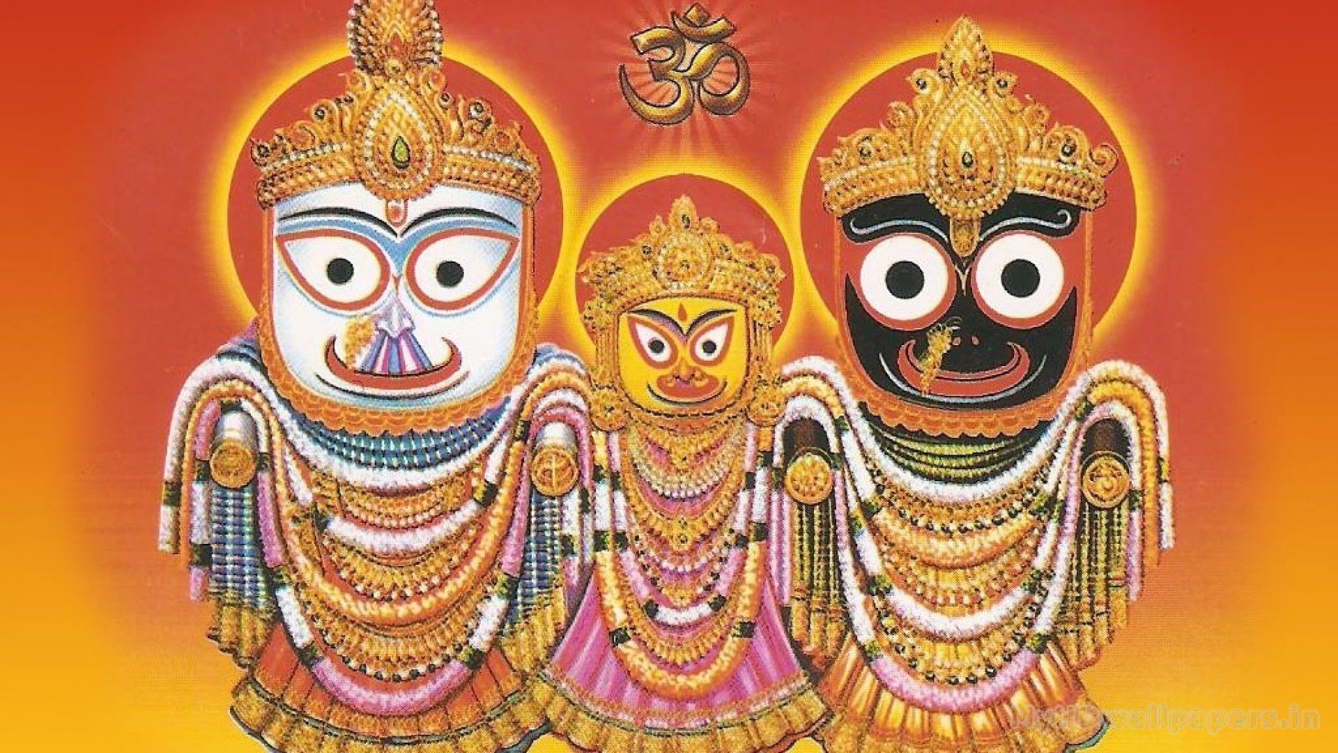 1920x1080, Hindu God Wallpaper Hd - Draw Lord Jagannath Balabhadra Subhadra - HD Wallpaper 