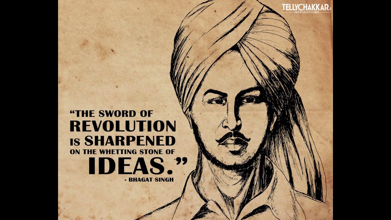 Bhagat Singh By Line Art - HD Wallpaper 