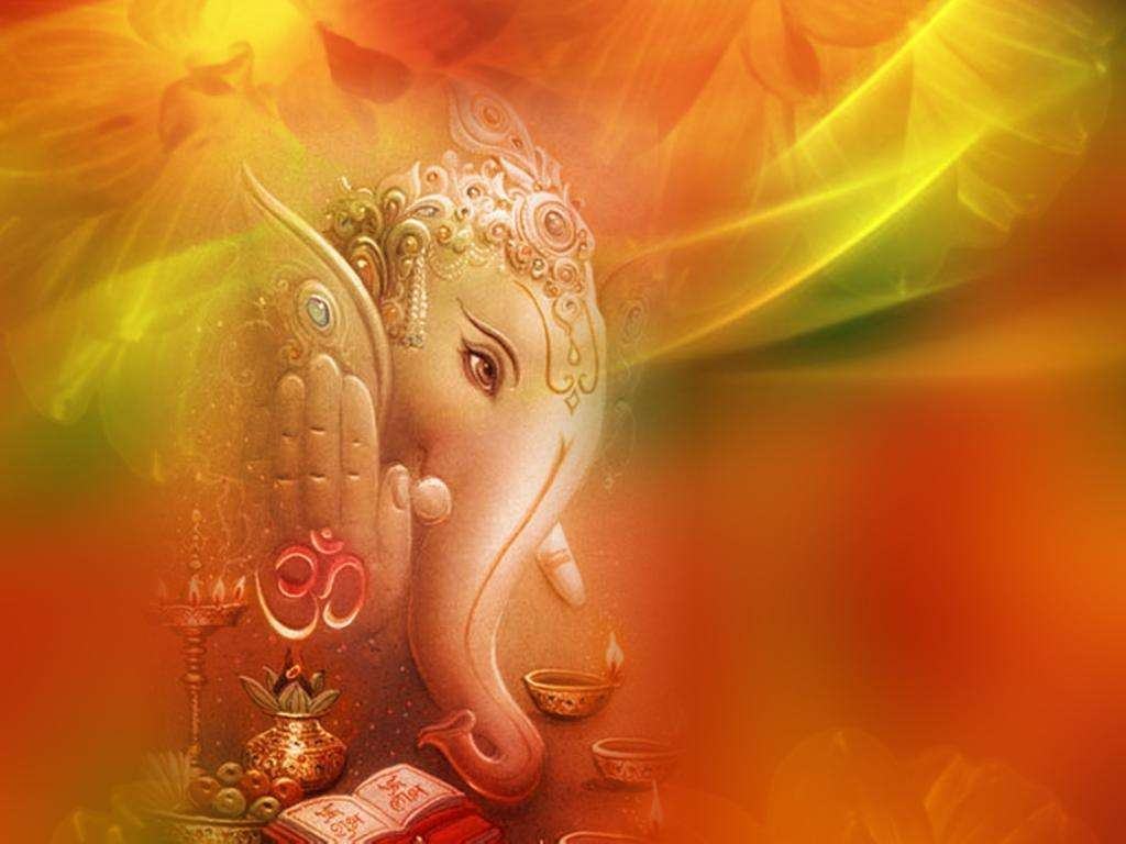 God Backgrounds Wallpapers - Happy Birthday Lord Ganesha - HD Wallpaper 