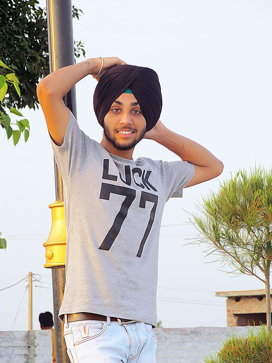 Turban, Sikh, Singh, Dastar, Boy, Punjabi, One Person, - Turban Boy - HD Wallpaper 