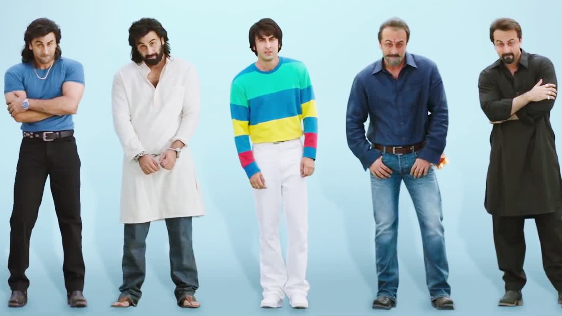 Sanju Ranbir Kapoor Hd Wallpapers - Ranbir Kapoor Transformation Sanju - HD Wallpaper 