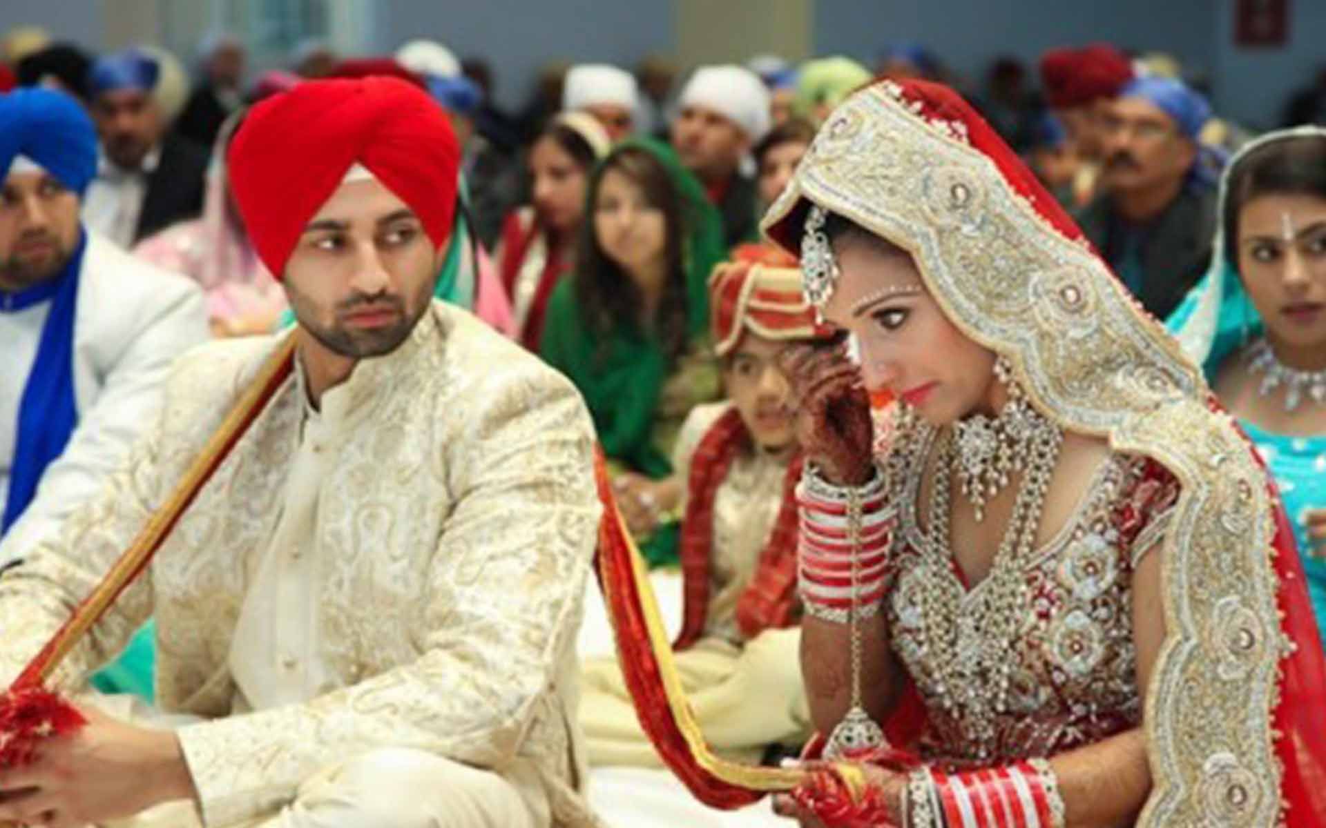 Punjabi Wedding Couple Wallpapers Hd - HD Wallpaper 